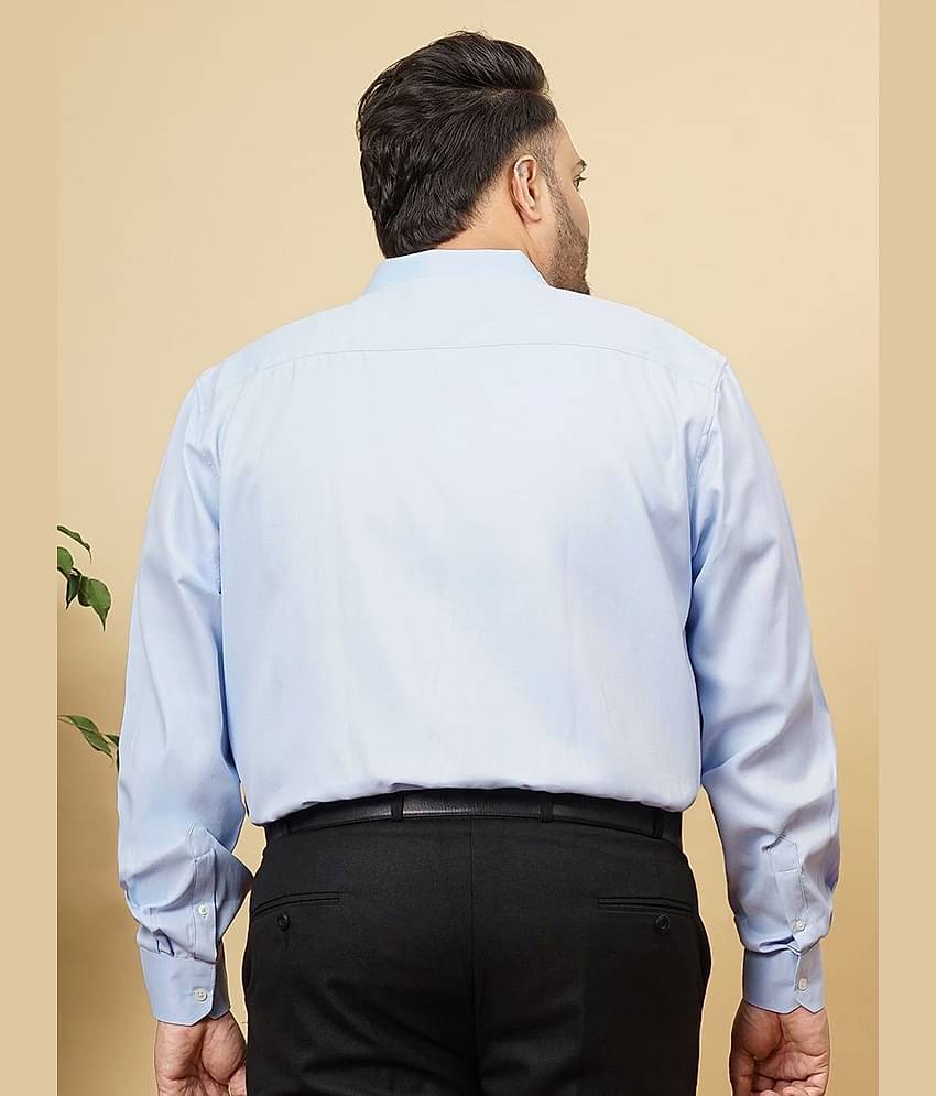 HARDSODA Poly Cotton Regular Fit Full Sleeves Men's Formal Shirt - Blue ( Pack of 1 )