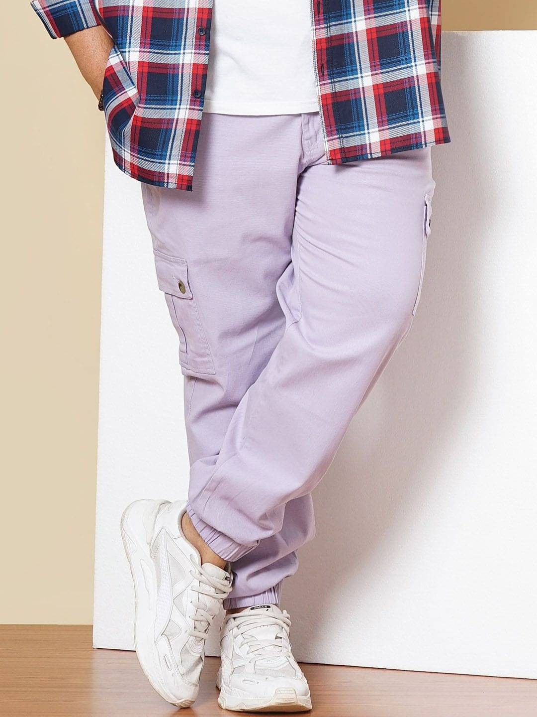     			HARDSODA Regular Flat Men's Joggers - Purple ( Pack of 1 )