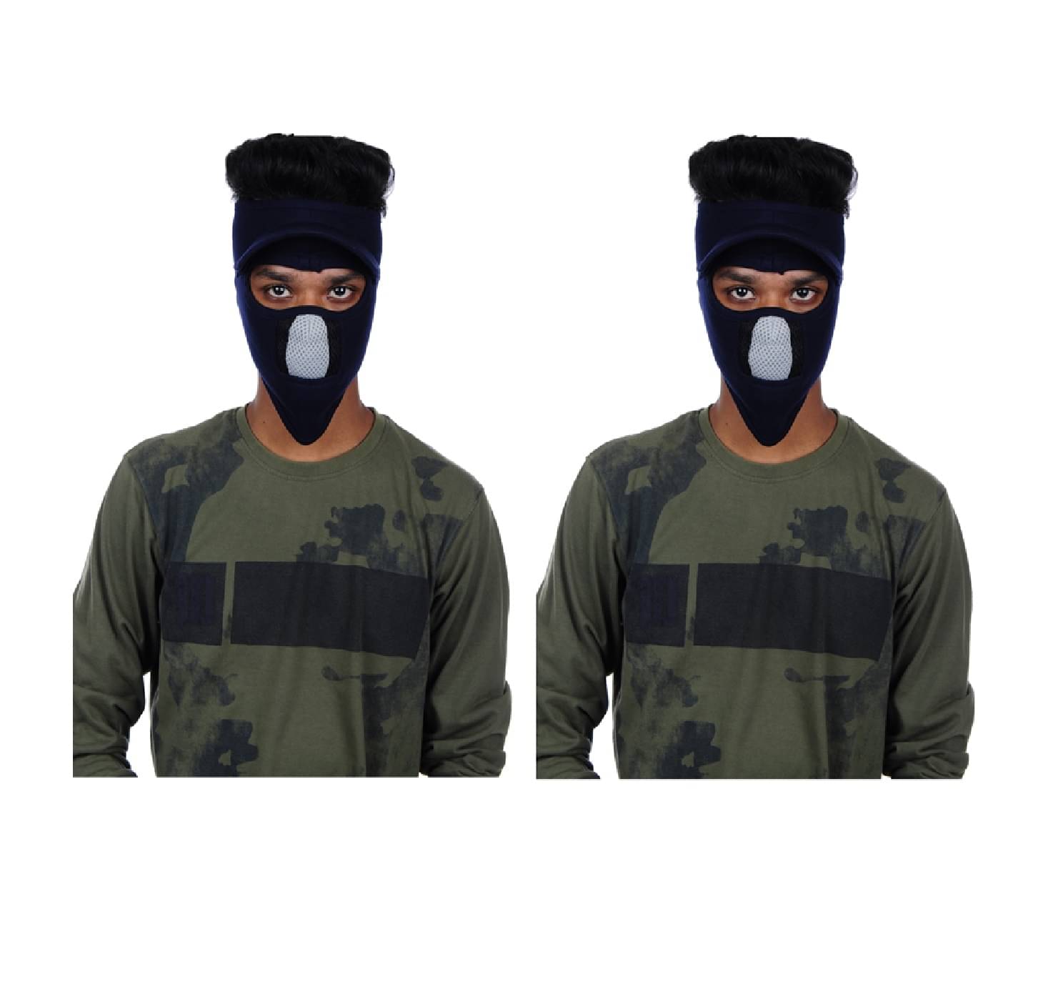 Im Unique Blue Bike Face Mask Riding Mask for Men & Women (Pack Of 2)     			Im Unique Blue Bike Face Mask Riding Mask for Men & Women (Pack Of 2)