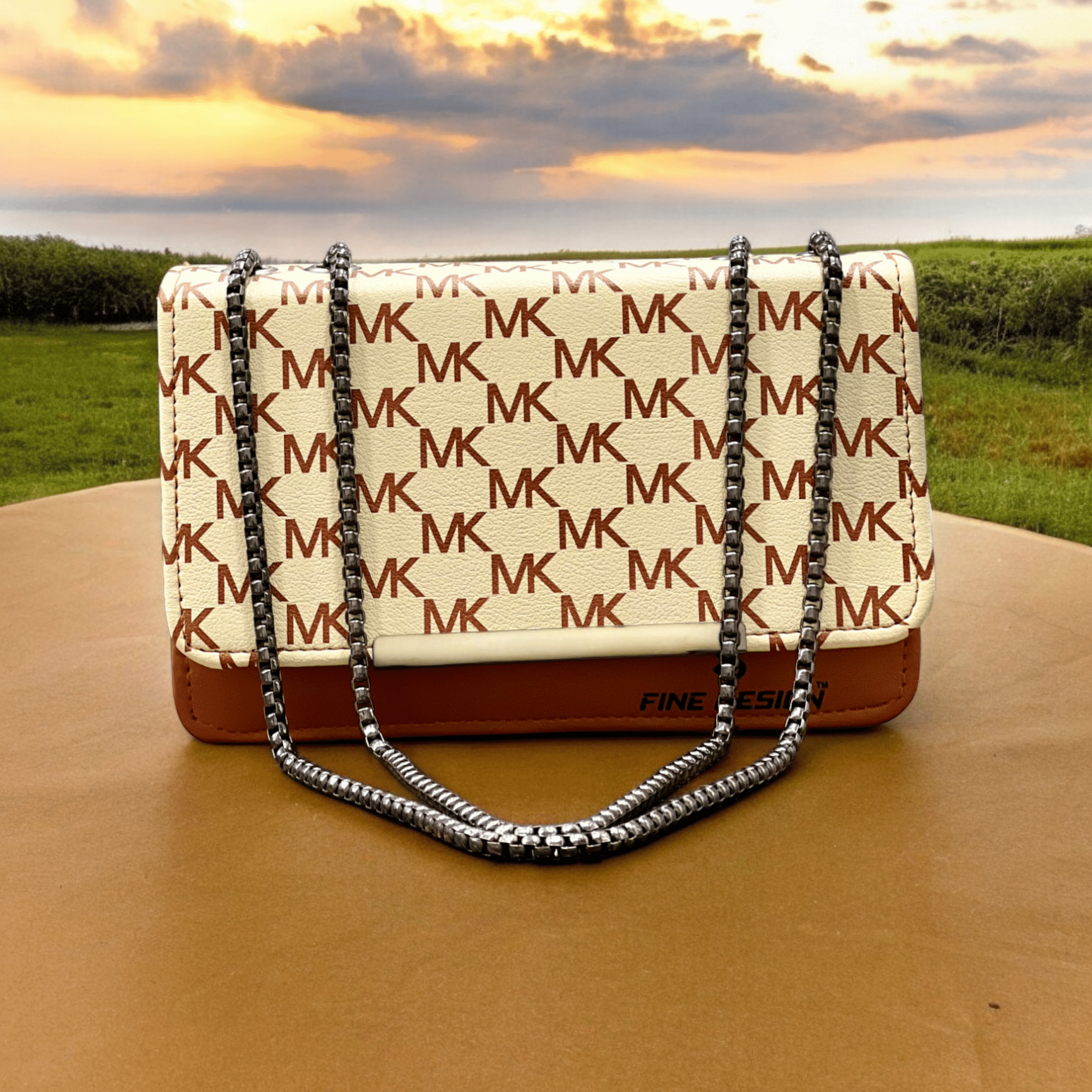     			Jazzberry Sling Bag PU Set of 1 ( Tan )