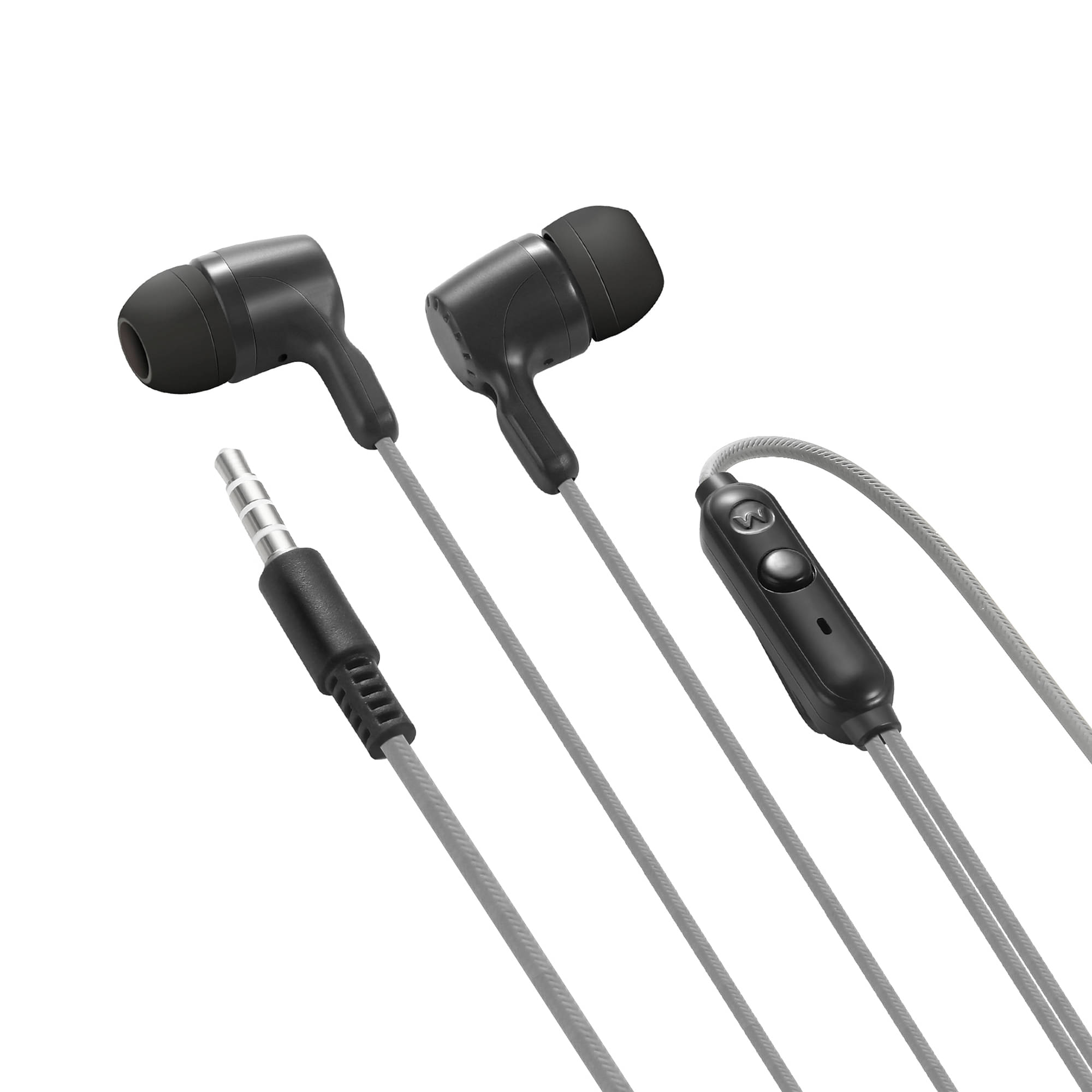     			MZ M102 3.5 mm Wired Earphone In Ear Volume Controller Gray