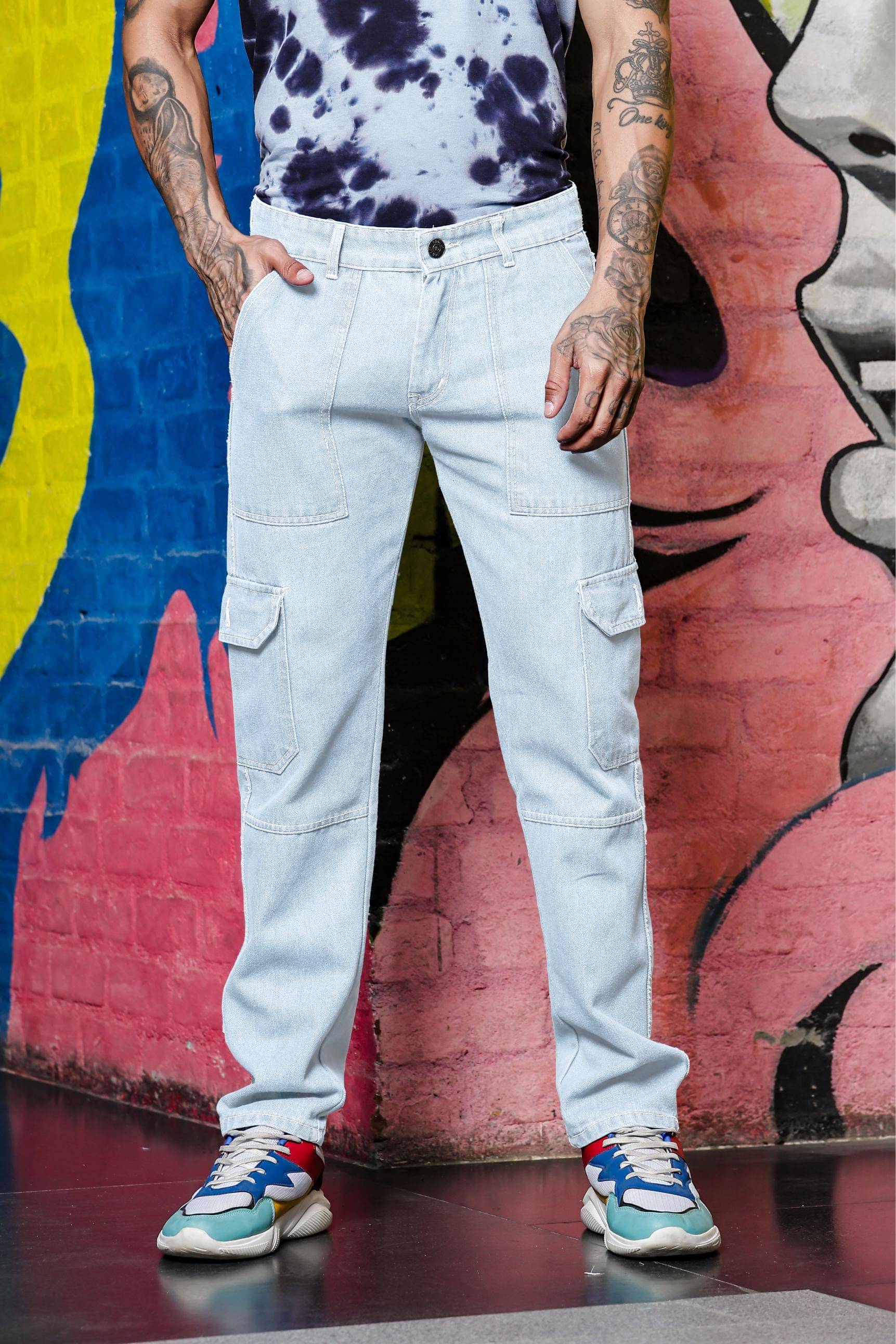     			RAGZO Slim Fit Basic Men's Jeans - Light Blue ( Pack of 1 )