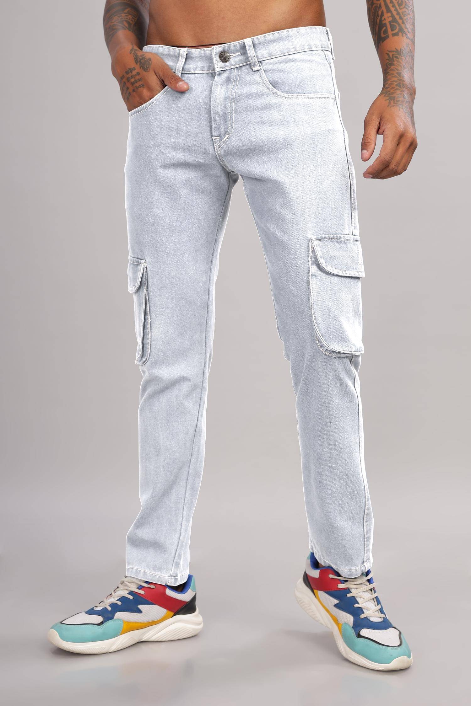 RAGZO Slim Fit Basic Men's Jeans - Light Grey ( Pack of 1 ) RAGZO Slim Fit Basic Men's Jeans - Light Grey ( Pack of 1 )