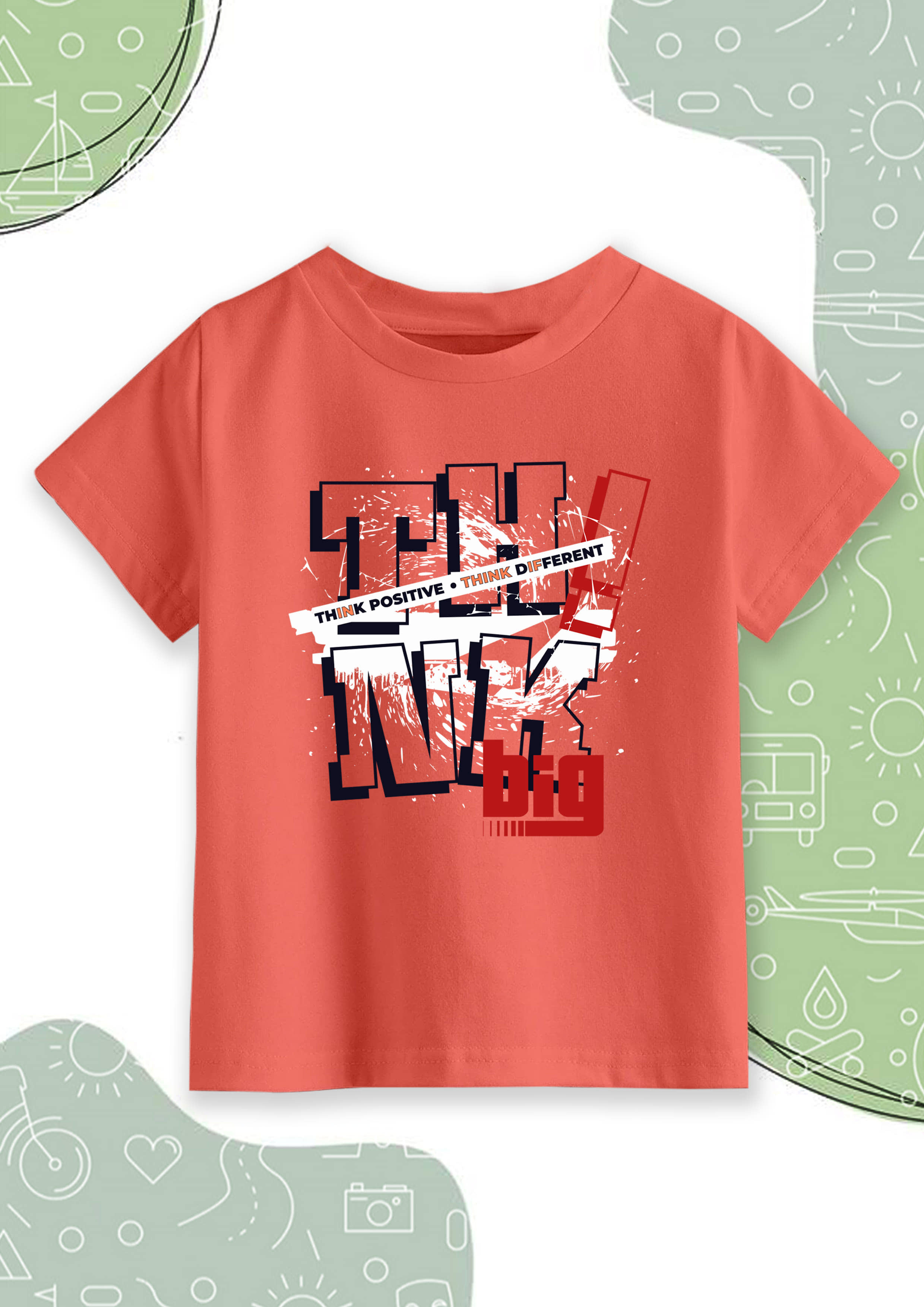RUNSTARS Pack of 1 Boys Cotton Polo T-Shirt ( Coral )