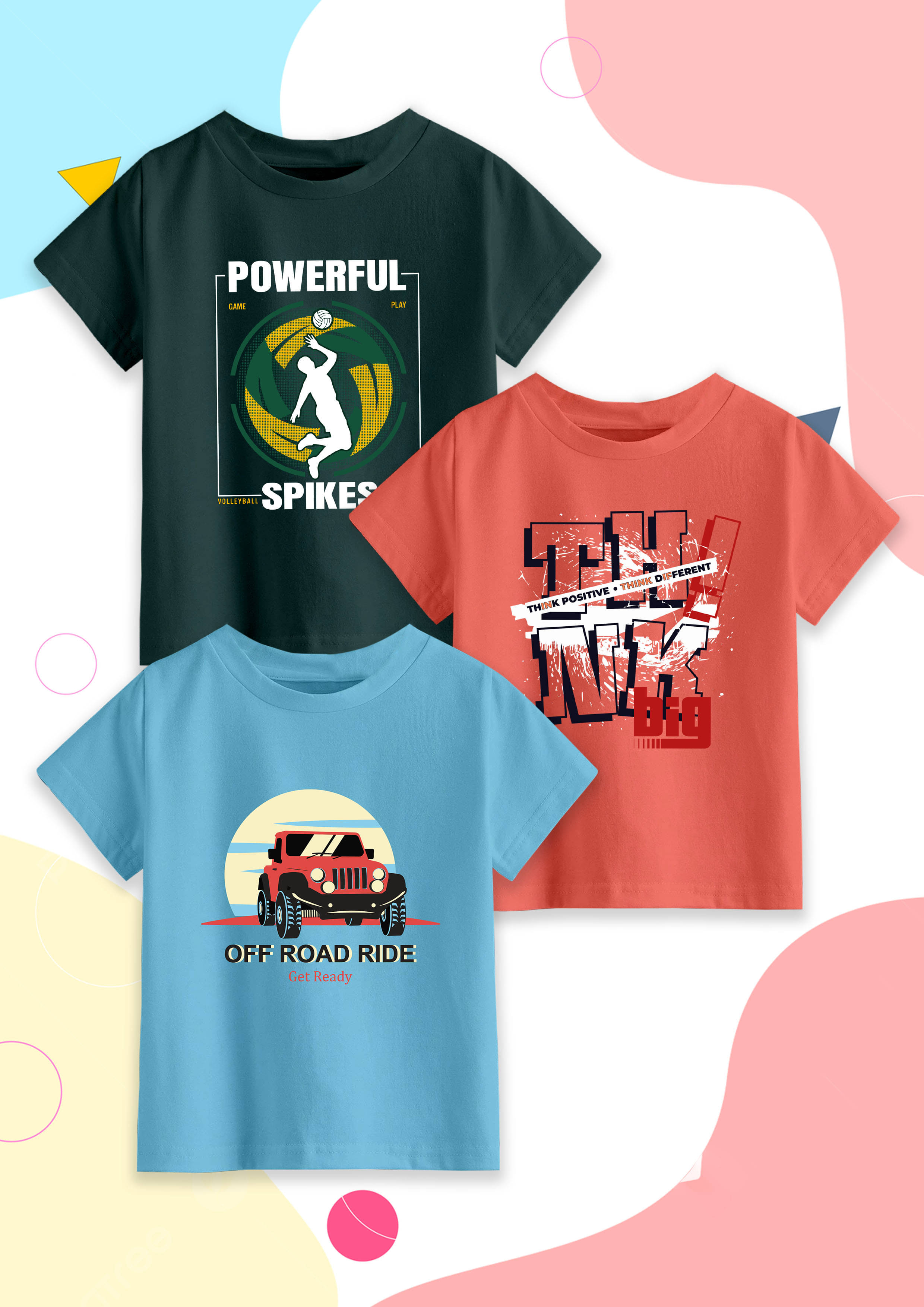    			RUNSTARS Pack of 7 Boys Cotton T-Shirt ( Multicolor 5 )