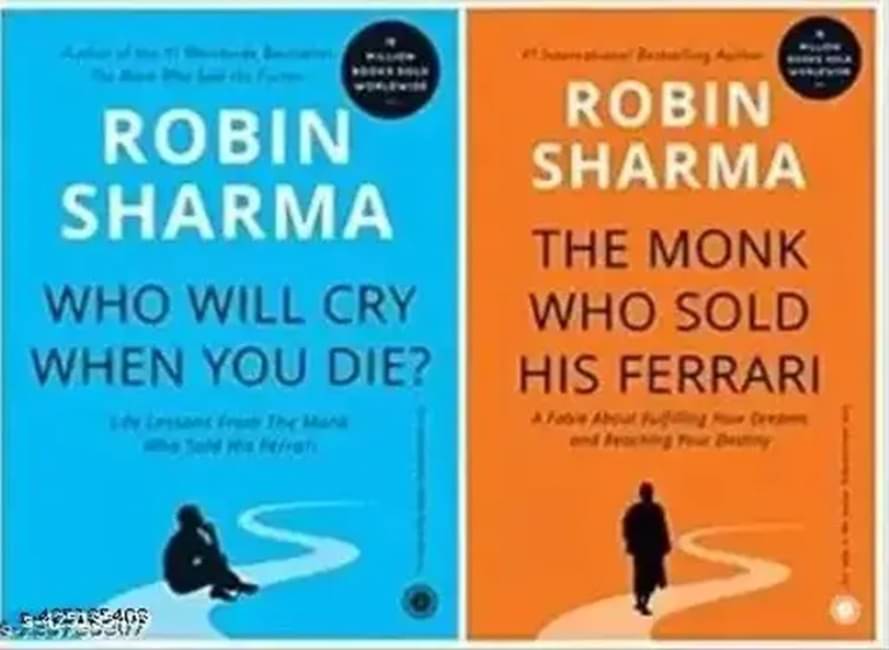     			Set Of 2 Books Combo The Monk who sold his ferrari + Who Will Cry when you die