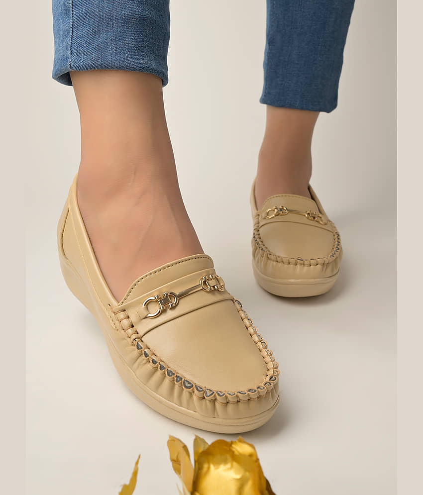 Stylestry Beige Women's Loafers - Casual Shoes | Buy online on ZillyBuy