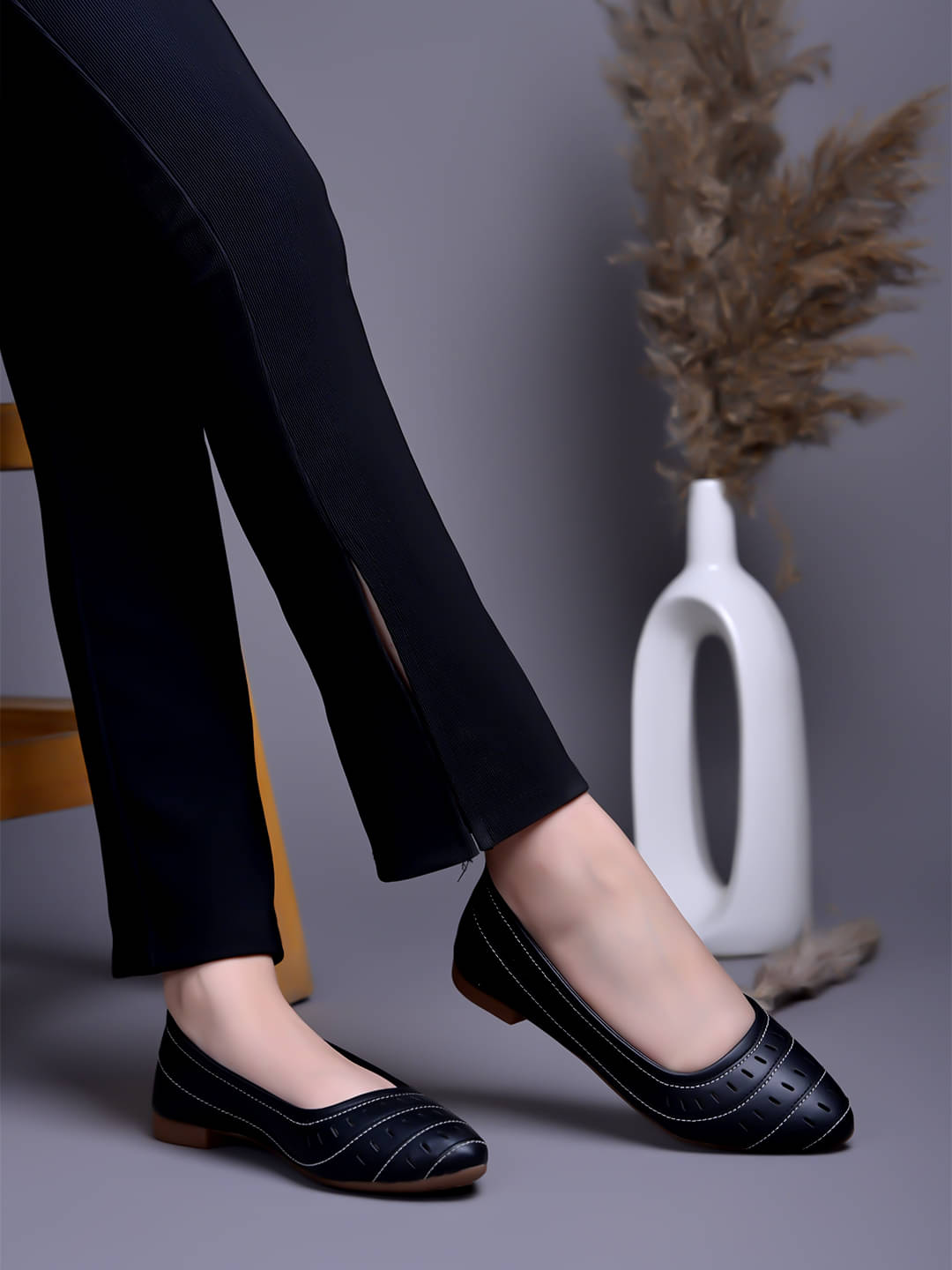     			Stylestry Black Women's Casual Ballerinas