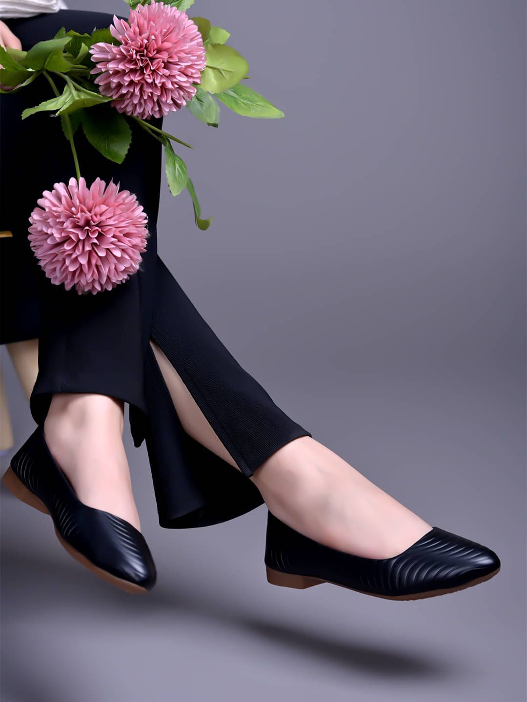 Stylestry Black Women's Casual Ballerinas Stylestry Black Women's Casual Ballerinas