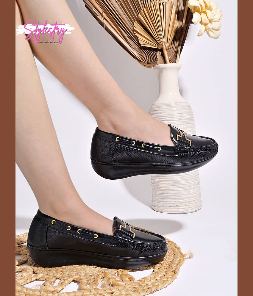 Stylestry Black Women's Loafers - Casual Shoes | Buy online on ZillyBuy