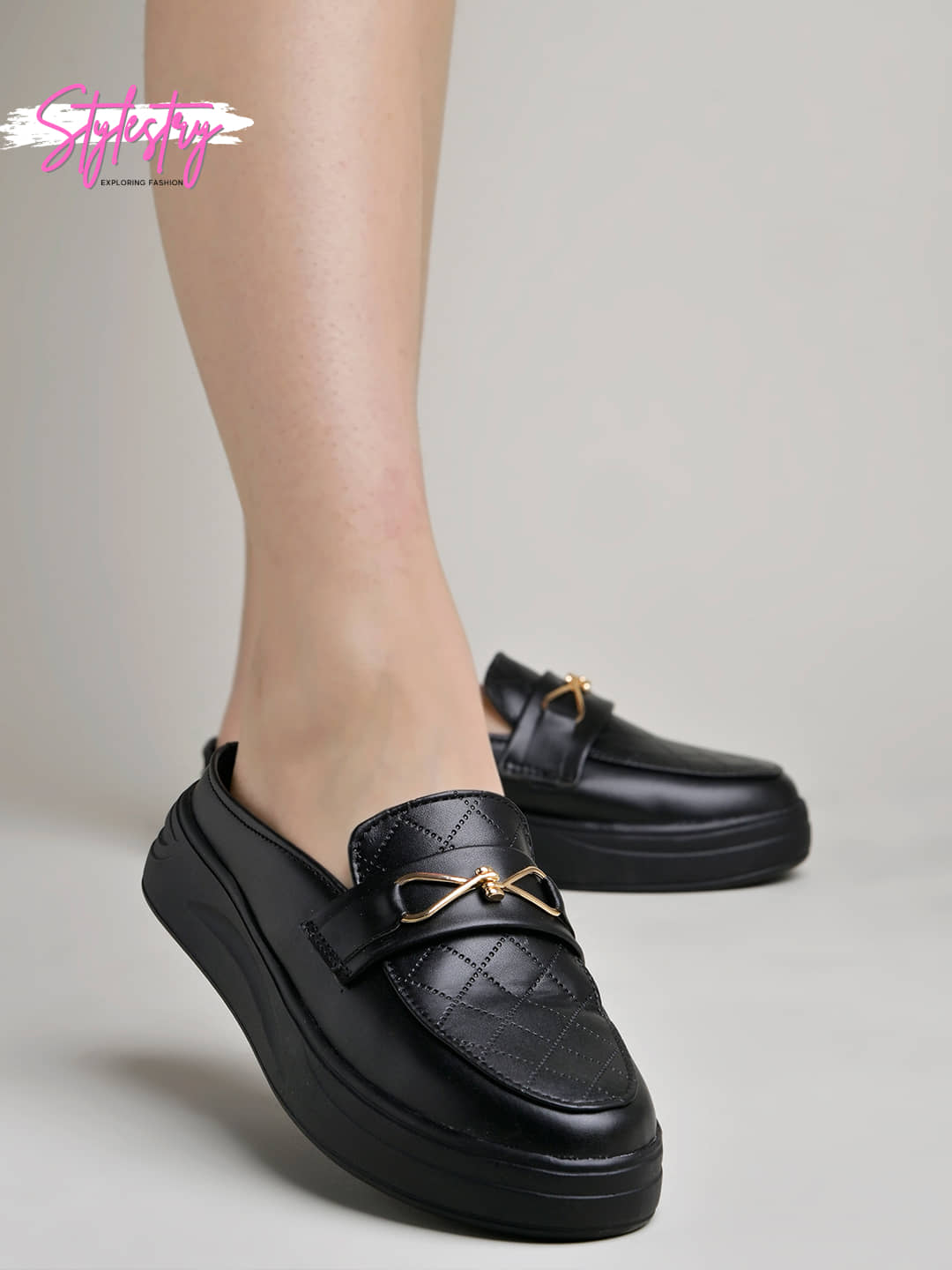 Stylestry Black Women's Loafers - Casual Shoes | Buy online on ZillyBuy