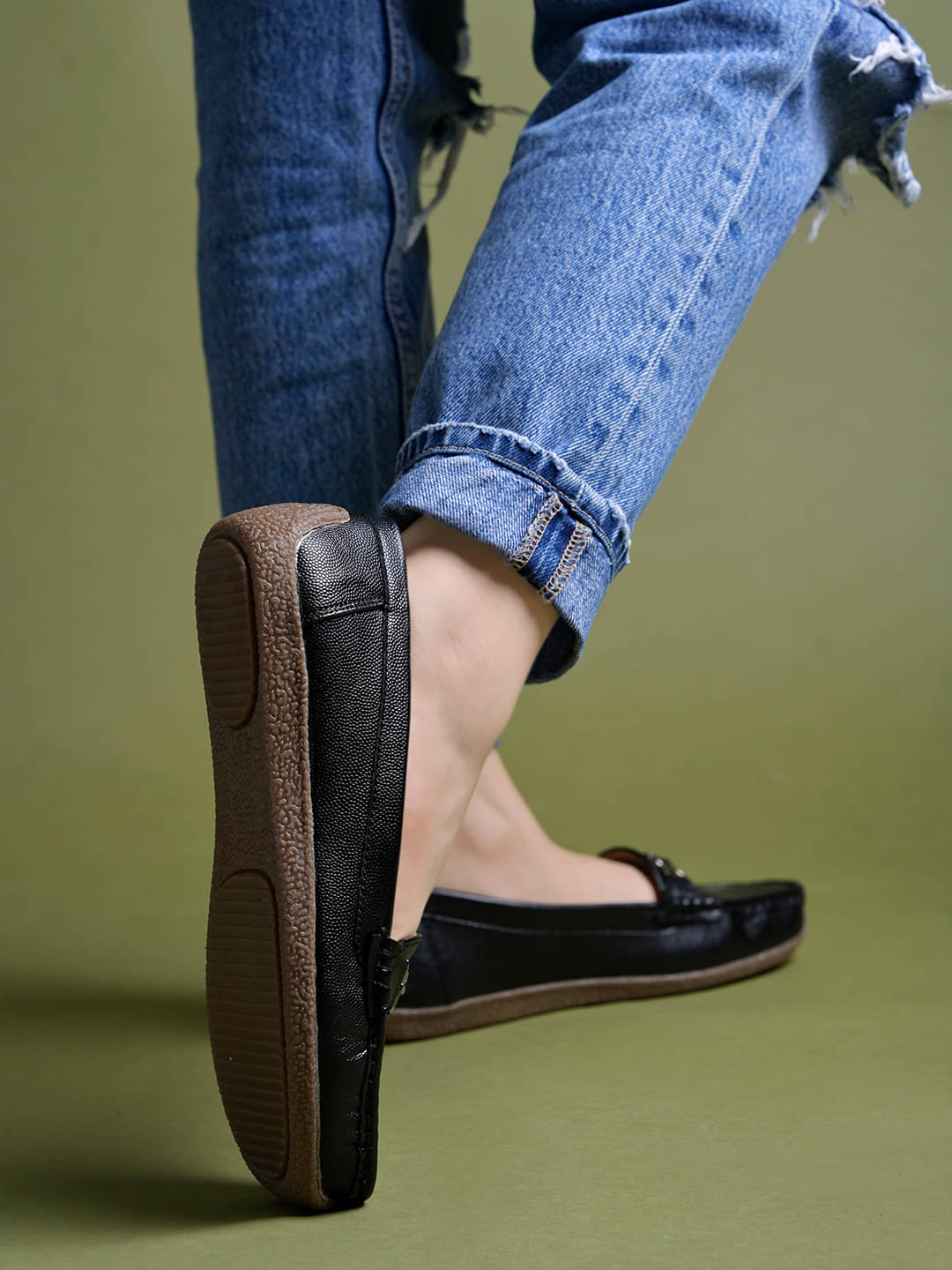     			Stylestry Black Women's Loafers