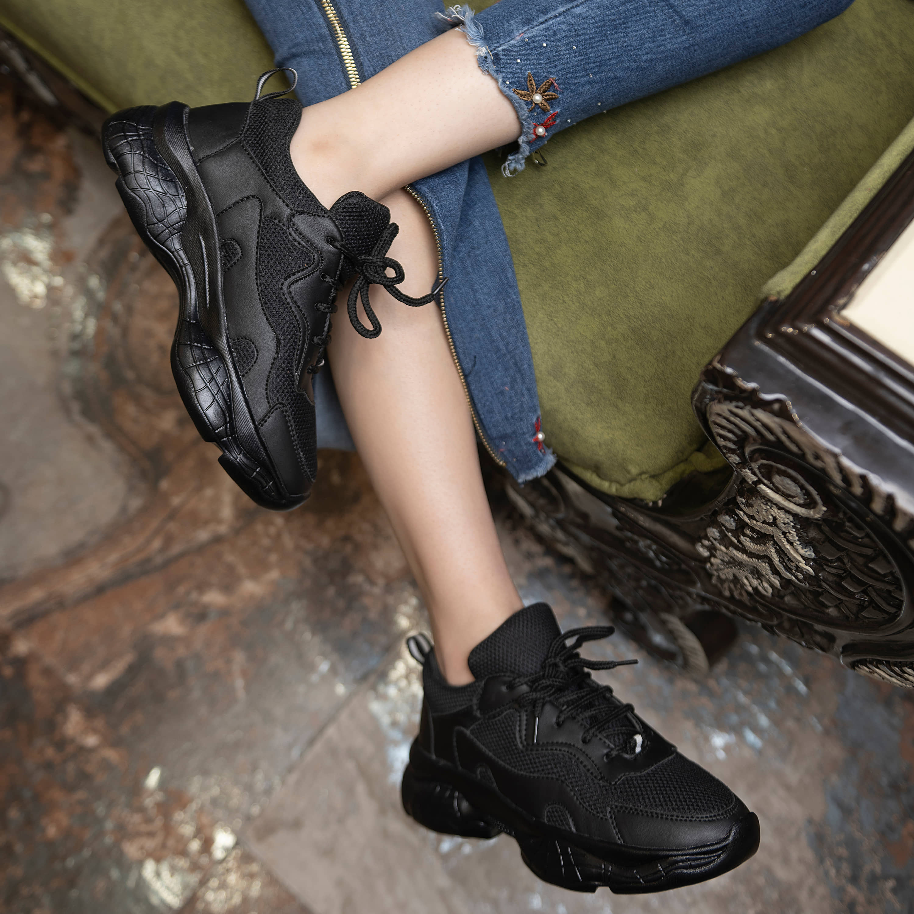 Stylestry - Black Women's Running Shoes - Sports Shoes | Buy online on ZillyBuy