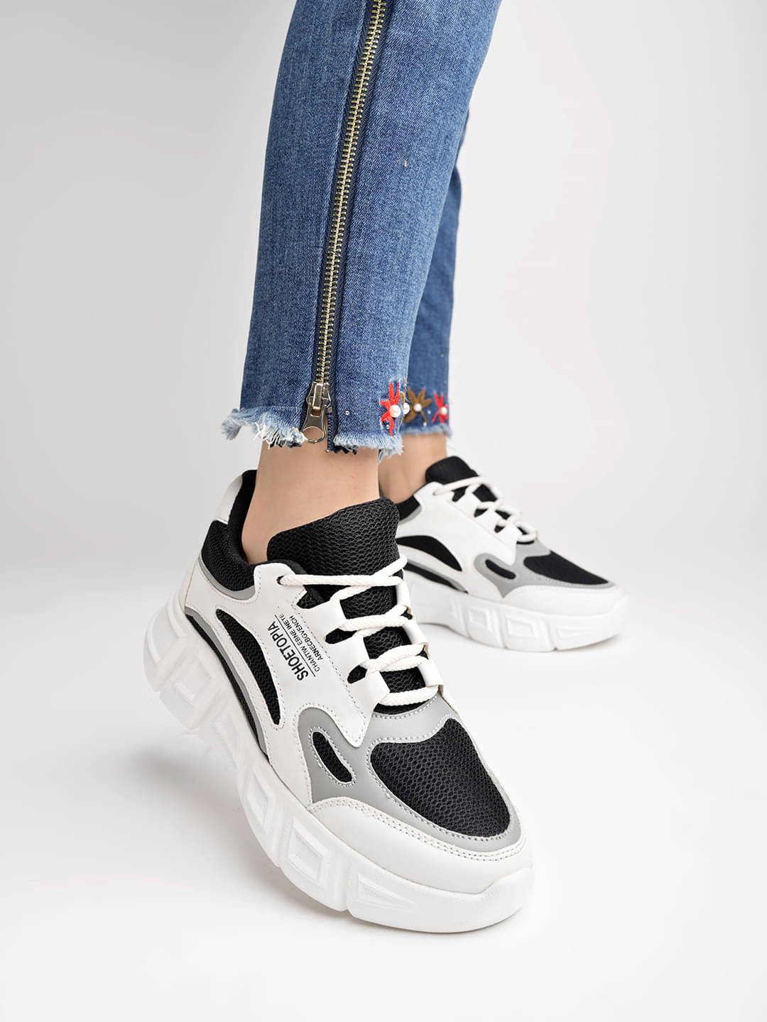     			Stylestry Black Women's Sneakers