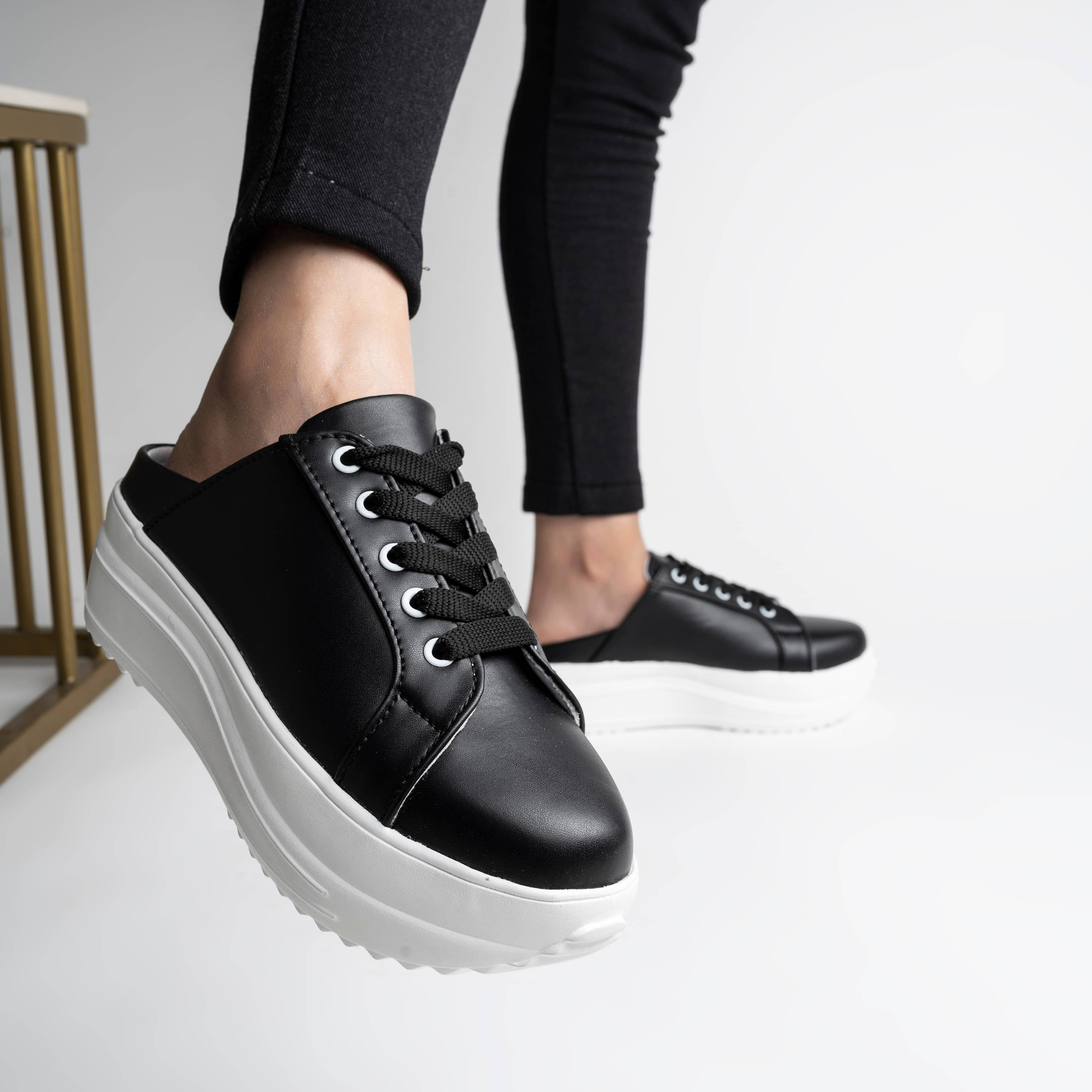     			Stylestry Black Women's Sneakers