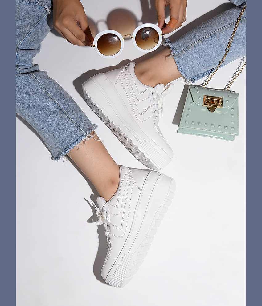 Stylestry White Women's Sneakers - Casual Shoes | Buy online on ZillyBuy