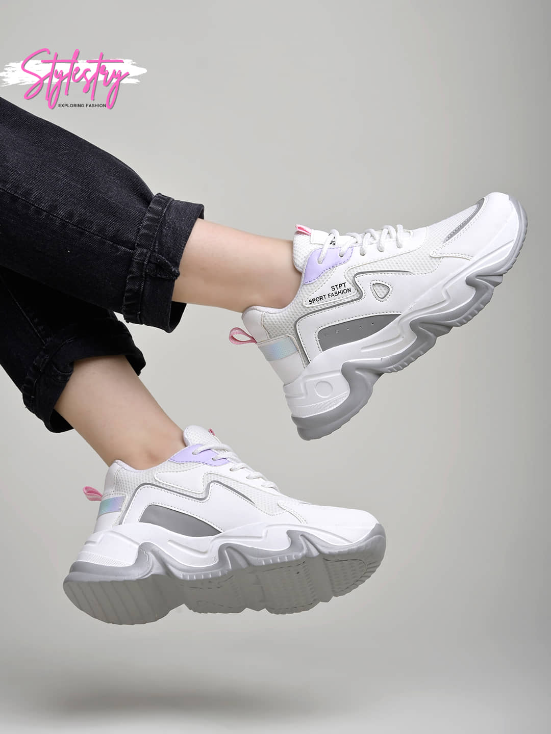 Stylestry White Women's Sneakers - Casual Shoes | Buy online on ZillyBuy