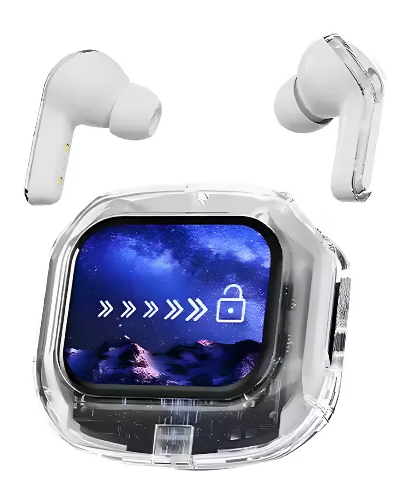     			VERONIC AIRMAX Touch Display Bluetooth True Wireless (TWS) In Ear 30 Hours Playback Fast charging,Low Latency IPX4(Splash & Sweat Proof) White