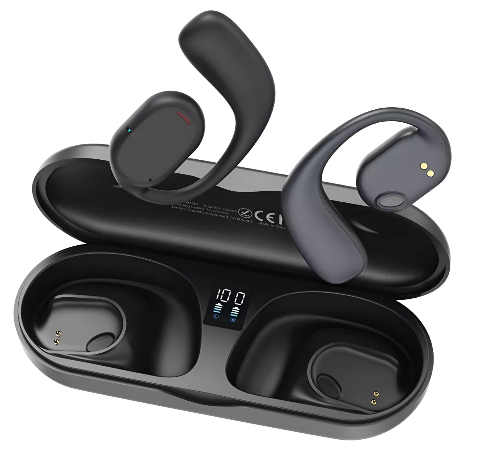     			VEhop JS270 OWS OPEN EAR Bluetooth True Wireless (TWS) On Ear 30 Hours Playback Comfirtable in ear fit IPX4(Splash & Sweat Proof) Black
