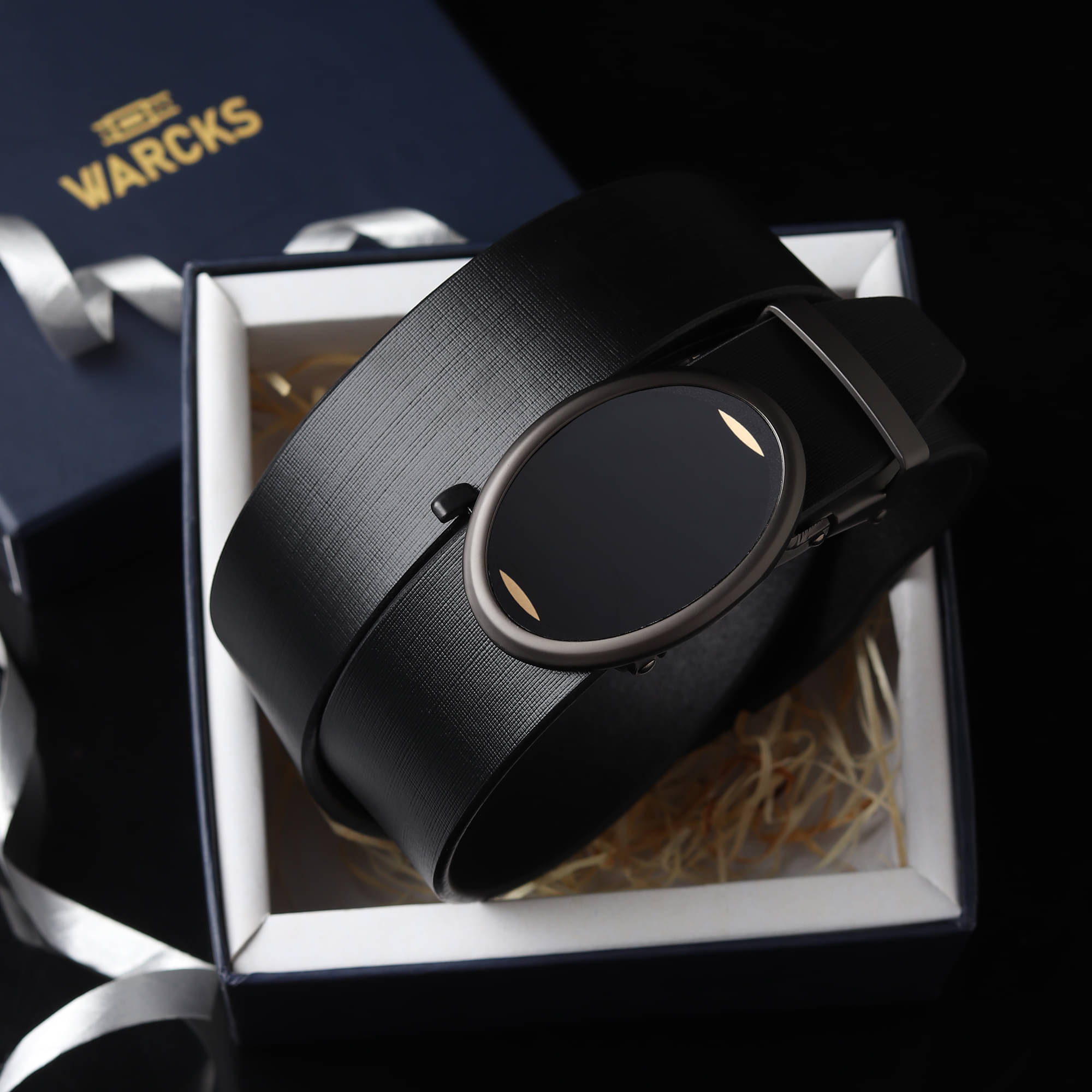 WARCKS - Black 100% Leather Men's Formal Belt ( Pack of 1 ) WARCKS - Black 100% Leather Men's Formal Belt ( Pack of 1 )