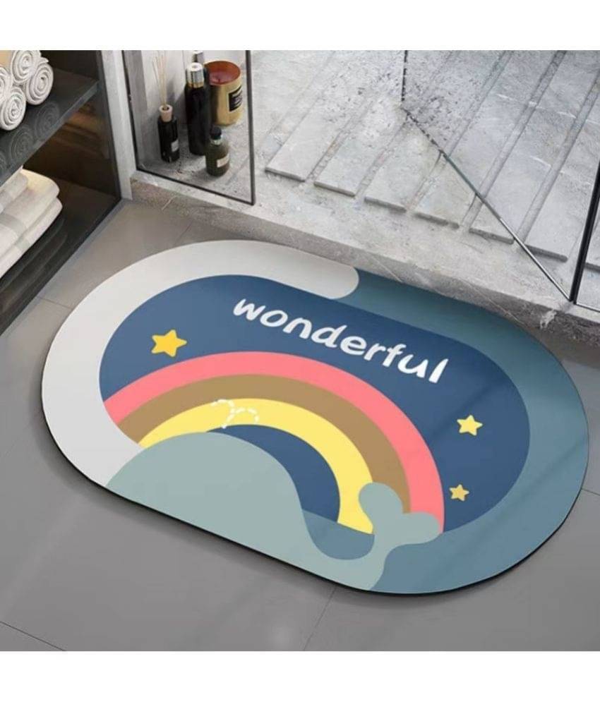     			mahek accessories Anti-skid Rubber Bath Mat 40x60 cm ( Pack of 1 ) - Multi