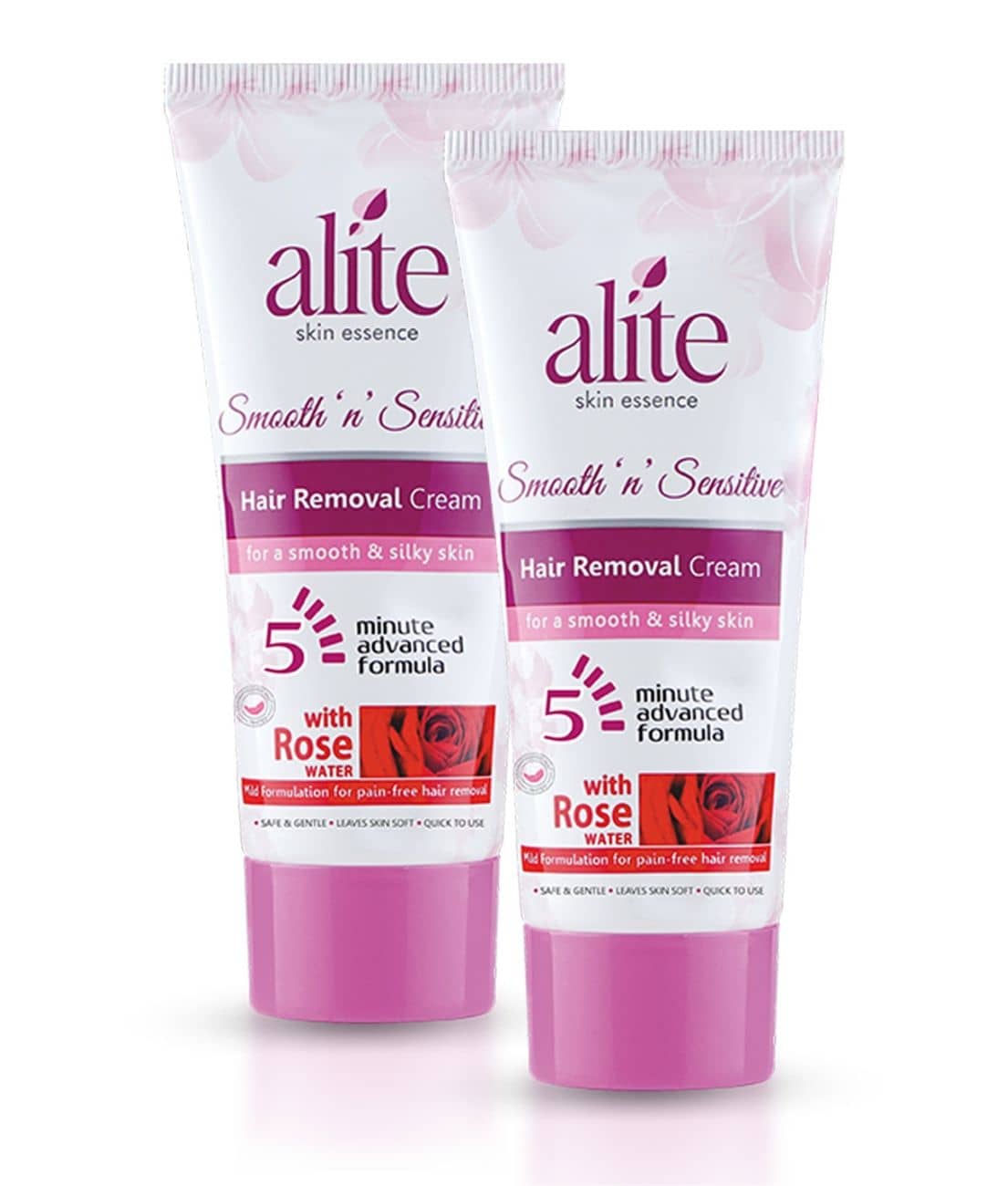 Alite Hair Removal Cream for Women Painless & Effective with Rose Water (60g x Pack of 2)