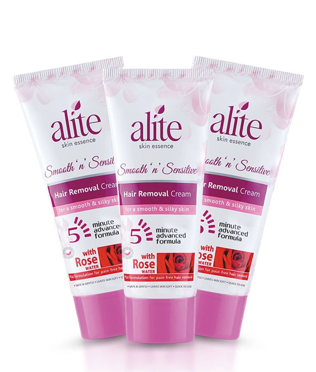 Alite Hair Removal Cream for Women Painless & Effective with Rose Water (30g x Pack of 3)