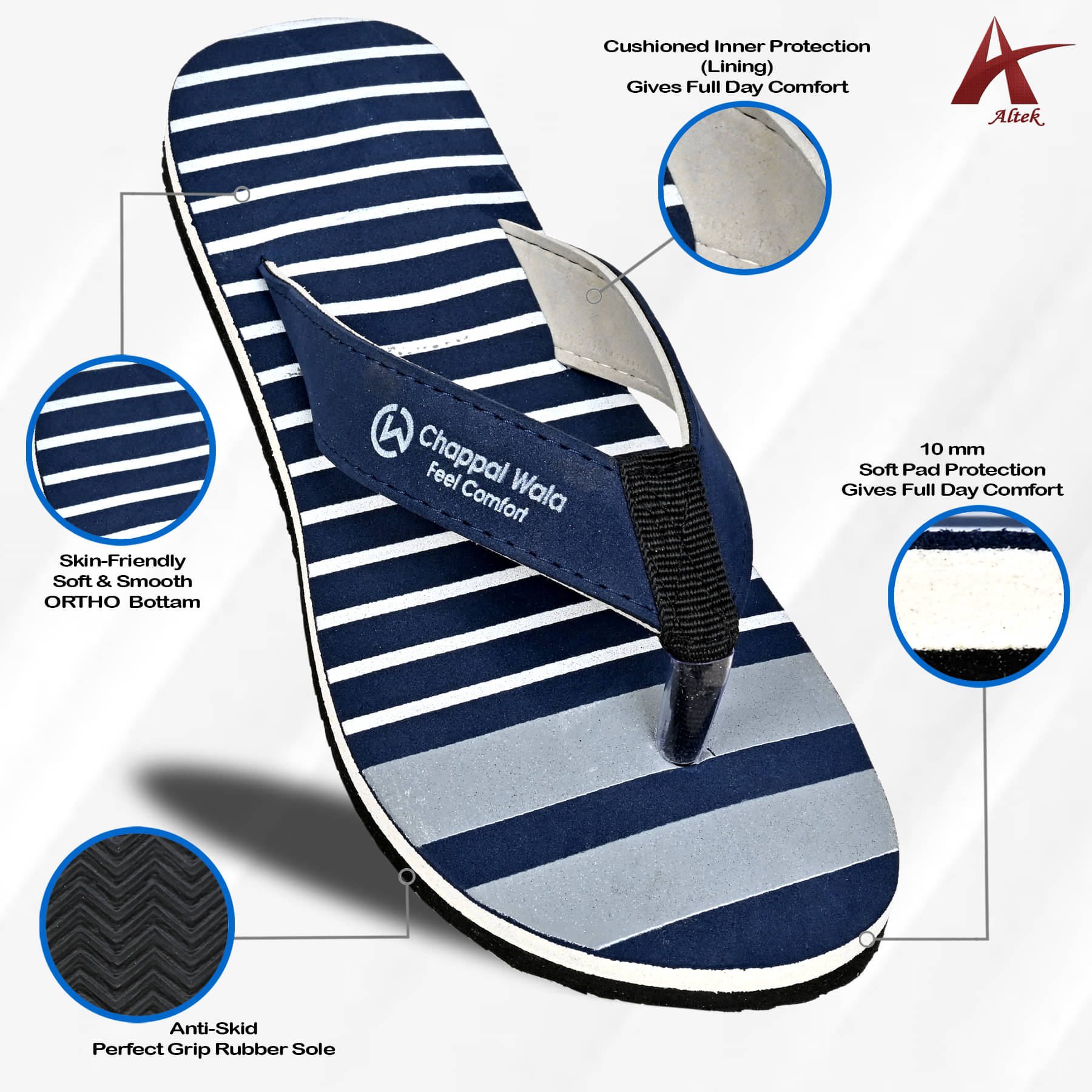     			Altek Navy Men's Daily Slipper