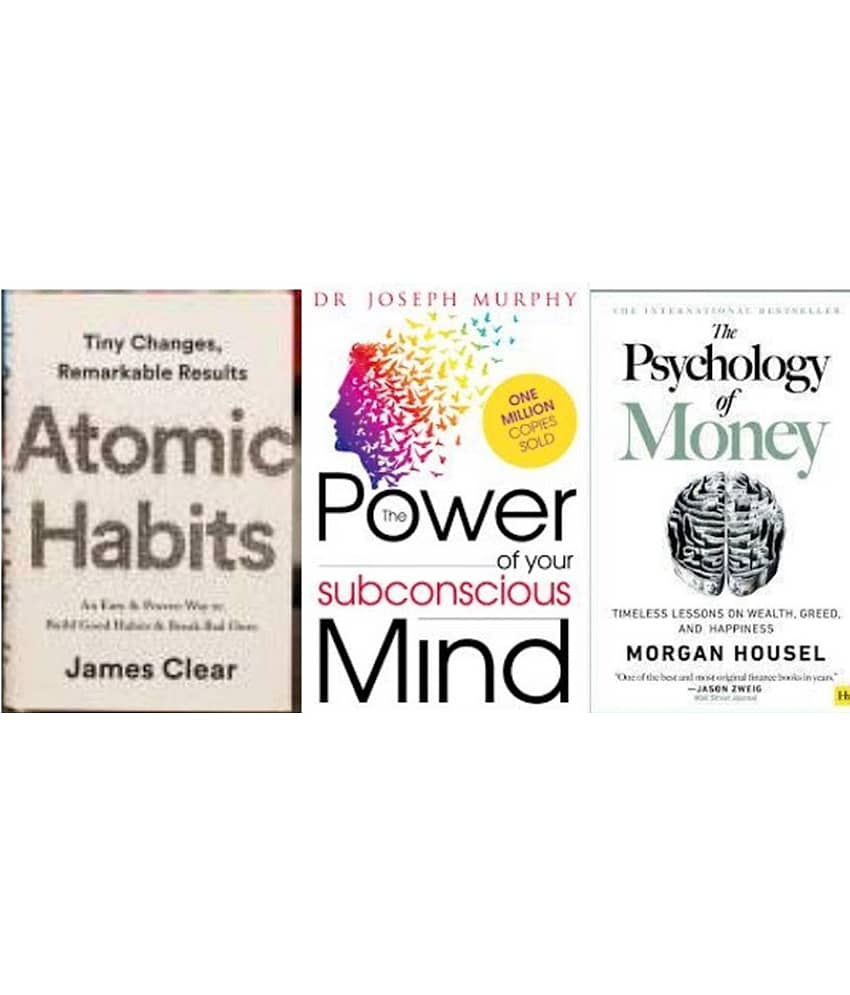 Atomic Habits + The Power of Subconscious Mind + The Psychology of Money - Stationery | Buy online on ZillyBuy