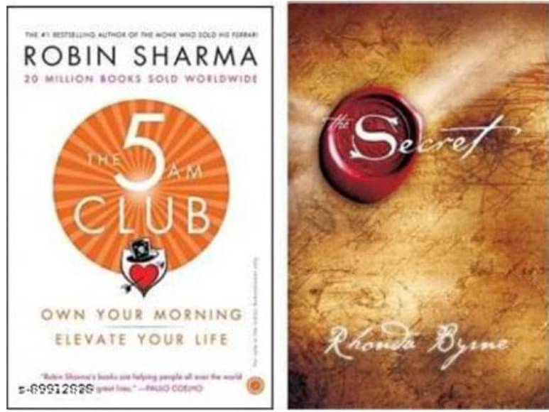     			Combo Of 2 Best Seller Books: 5AM Club + Secret (Paperback, Robin Sharma, Rhonda Byrne)