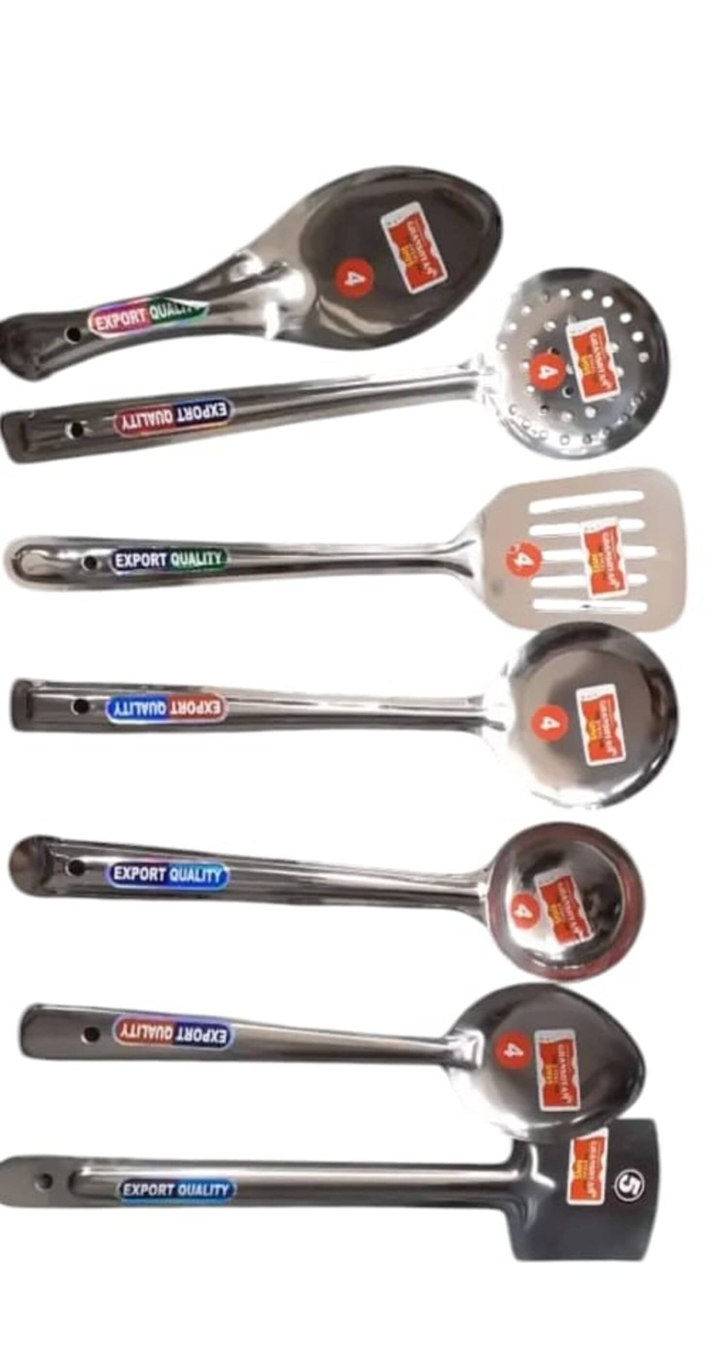 FROTOOL SERVING SPOON SET Stainless Steel Spatula 500 ml Silver ( Set of 7 ) FROTOOL SERVING SPOON SET Stainless Steel Spatula 500 ml Silver ( Set of 7 )
