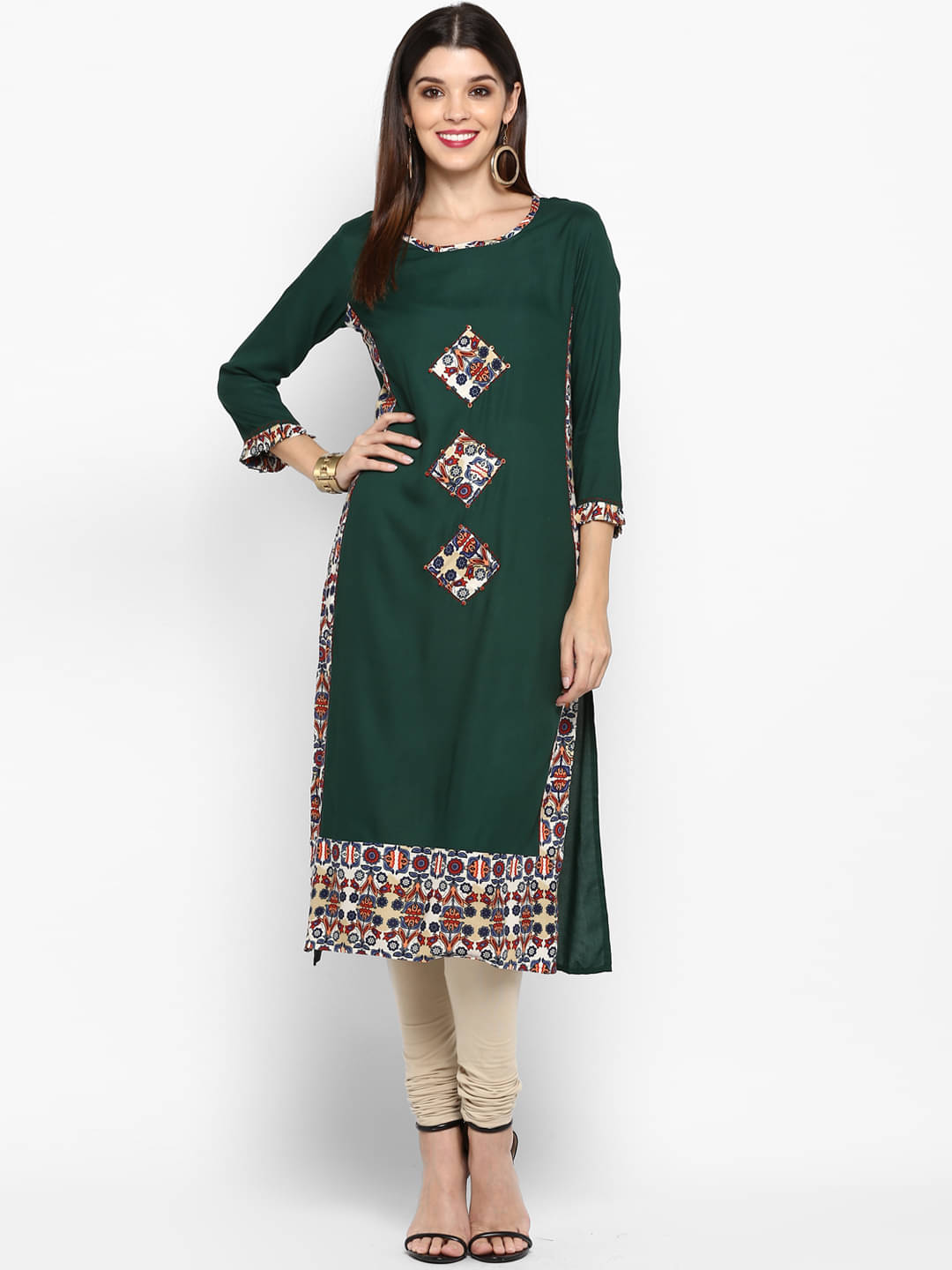 Gulmehak Pack of 1 Rayon Solid Straight Women's Kurti - ( Green ) Gulmehak Pack of 1 Rayon Solid Straight Women's Kurti - ( Green )
