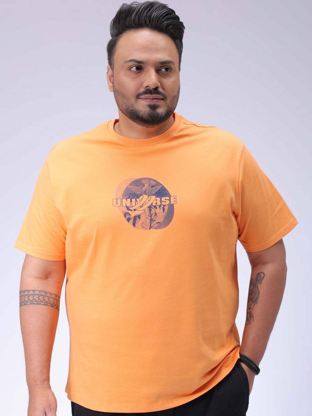 HARDSODA Cotton Regular Fit Printed Half Sleeves Men's Round T-Shirt - Orange ( Pack of 1 ) HARDSODA Cotton Regular Fit Printed Half Sleeves Men's Round T-Shirt - Orange ( Pack of 1 )