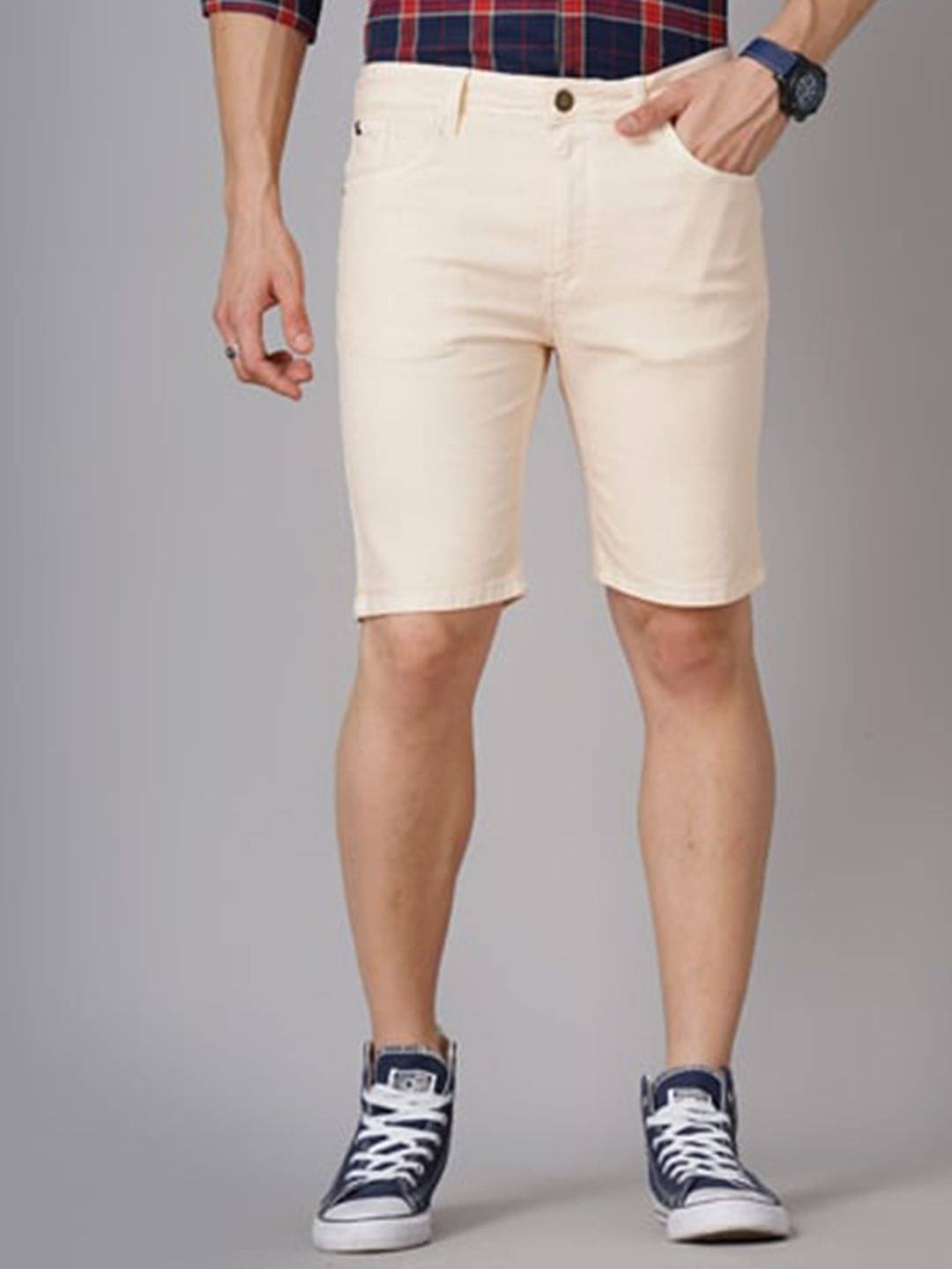HARDSODA Pink Polyester Blend Men's Denim Shorts ( Pack of 1 ) HARDSODA Pink Polyester Blend Men's Denim Shorts ( Pack of 1 )