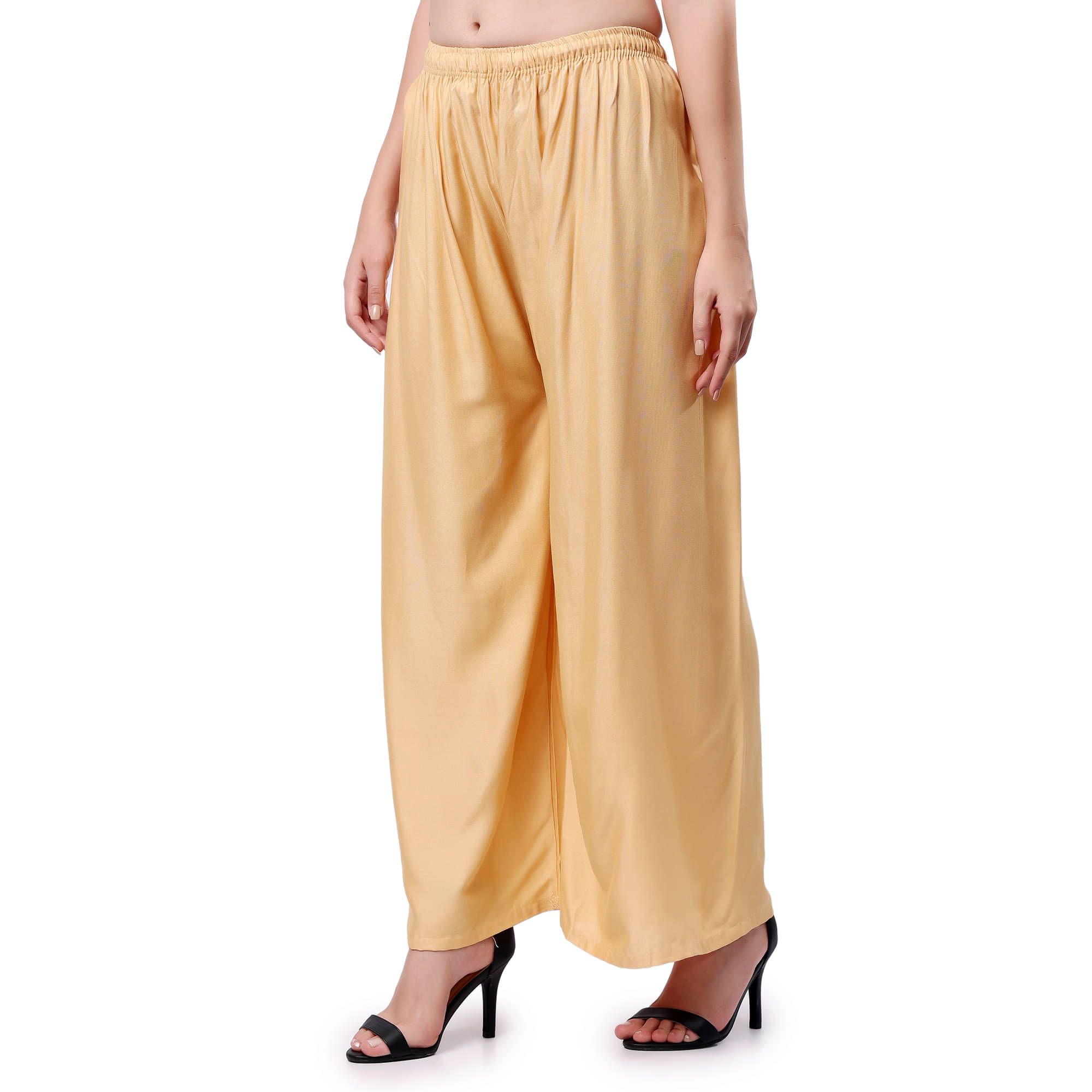 Keviv - Beige Rayon Women's Palazzo ( Pack of 1 ) Keviv - Beige Rayon Women's Palazzo ( Pack of 1 )