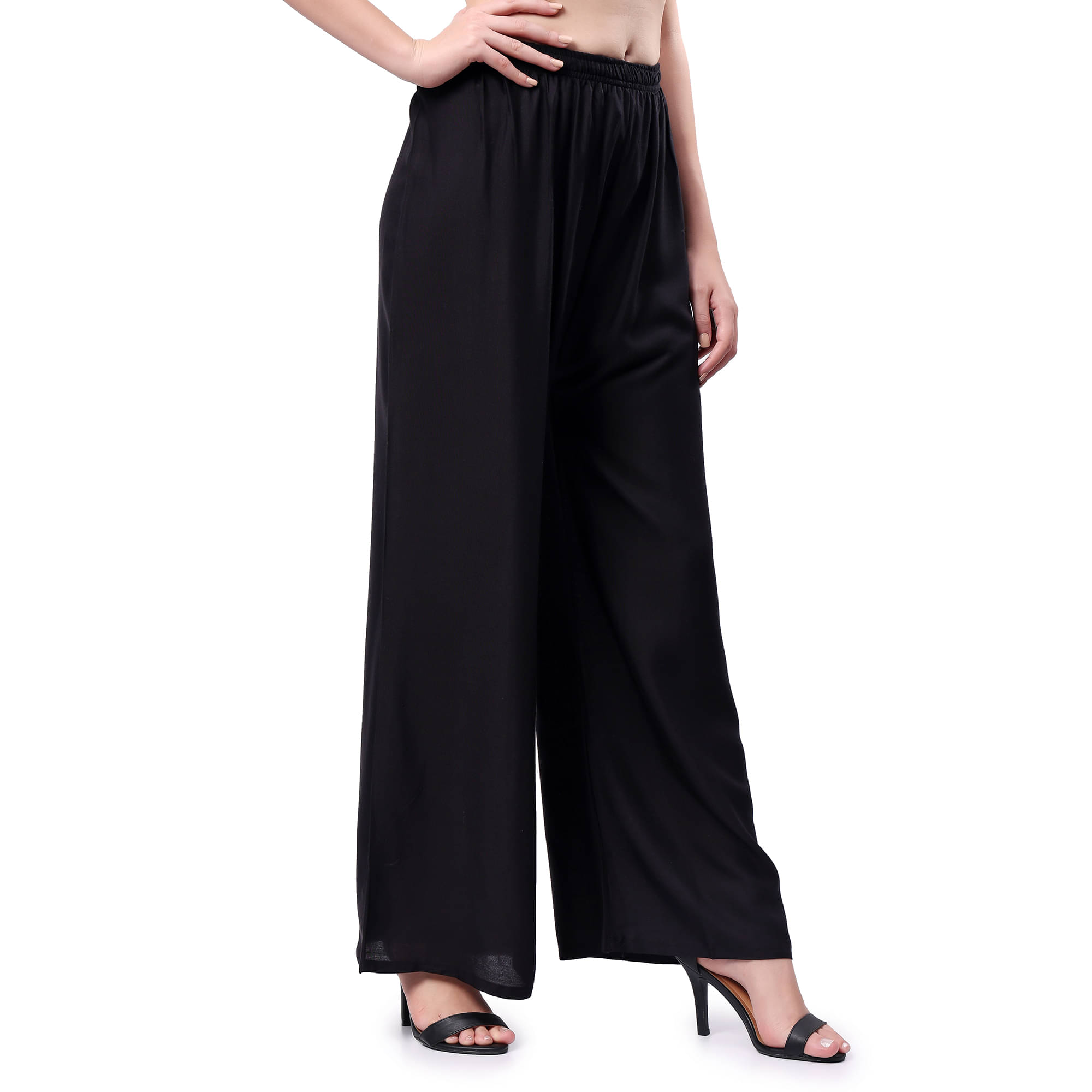     			Keviv - Black Rayon Women's Palazzo ( Pack of 1 )