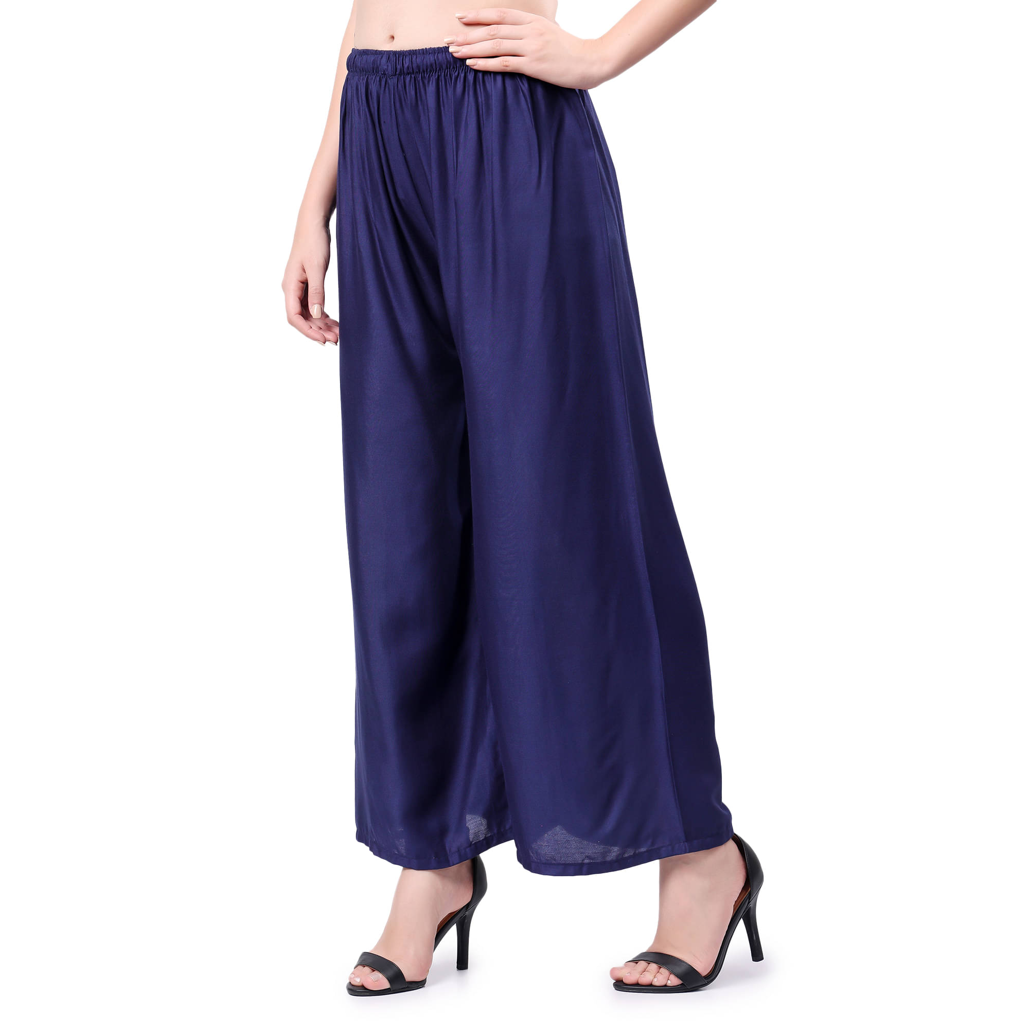     			Keviv - Navy Blue Rayon Women's Palazzo ( Pack of 1 )