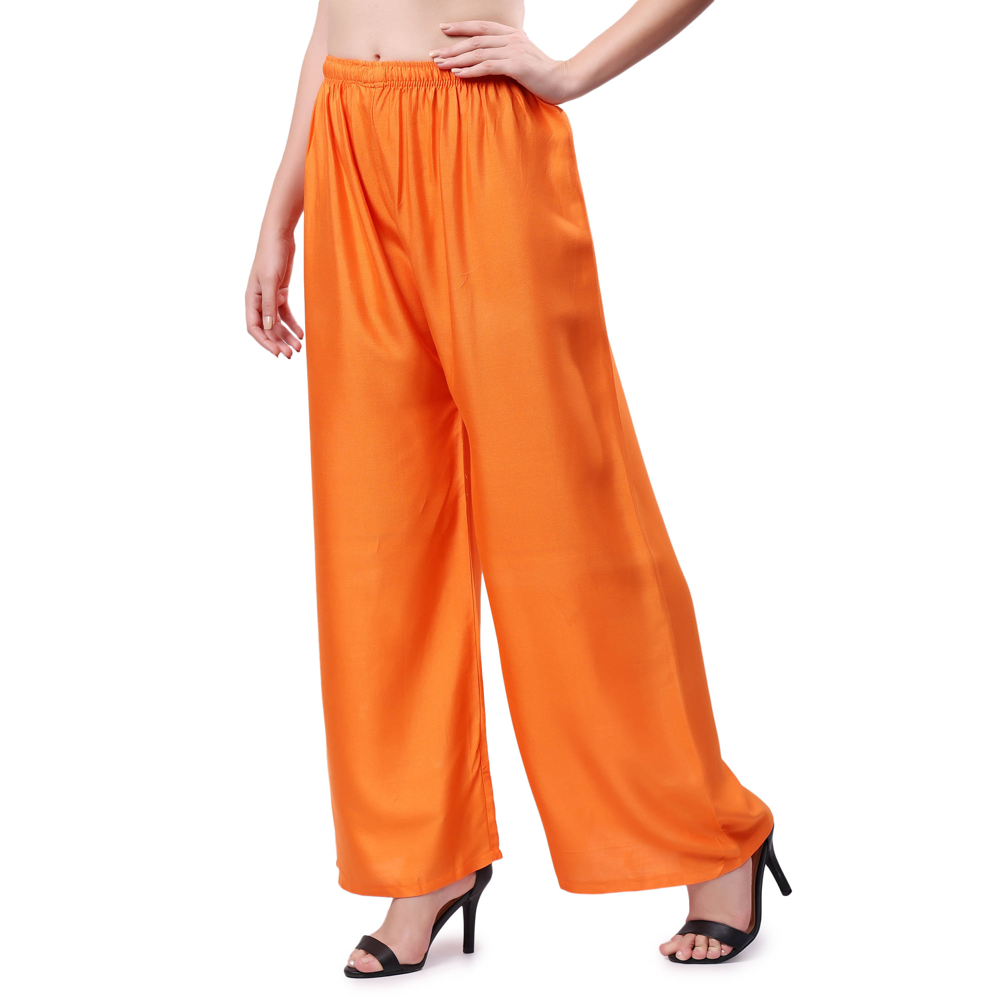     			Keviv - Orange Rayon Women's Palazzo ( Pack of 1 )