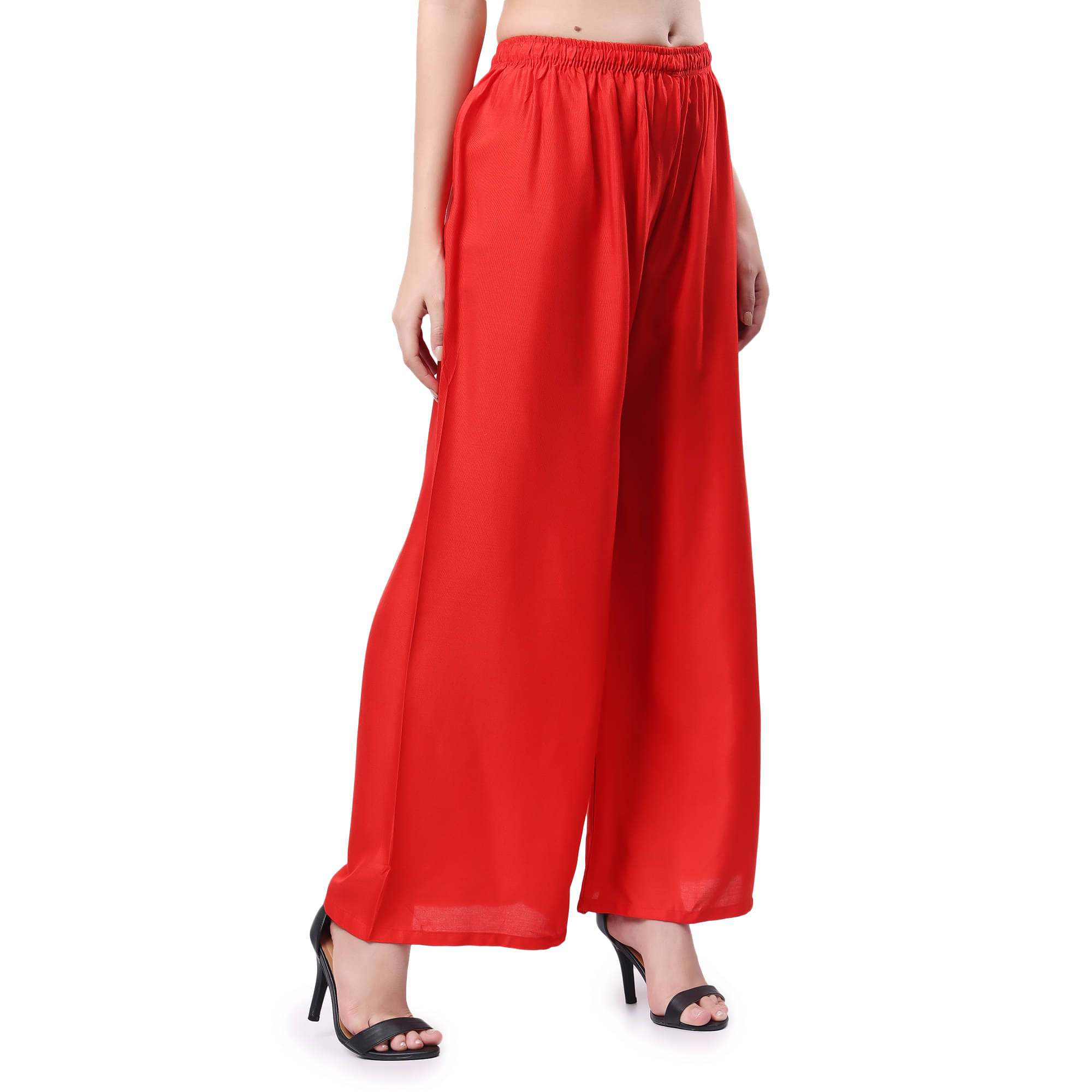     			Keviv - Red Rayon Women's Palazzo ( Pack of 1 )