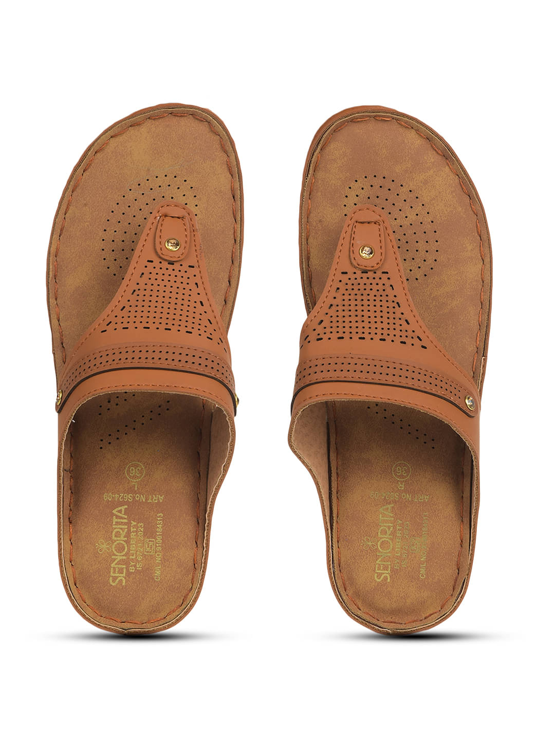     			Liberty Tan Women's Leather Slipper