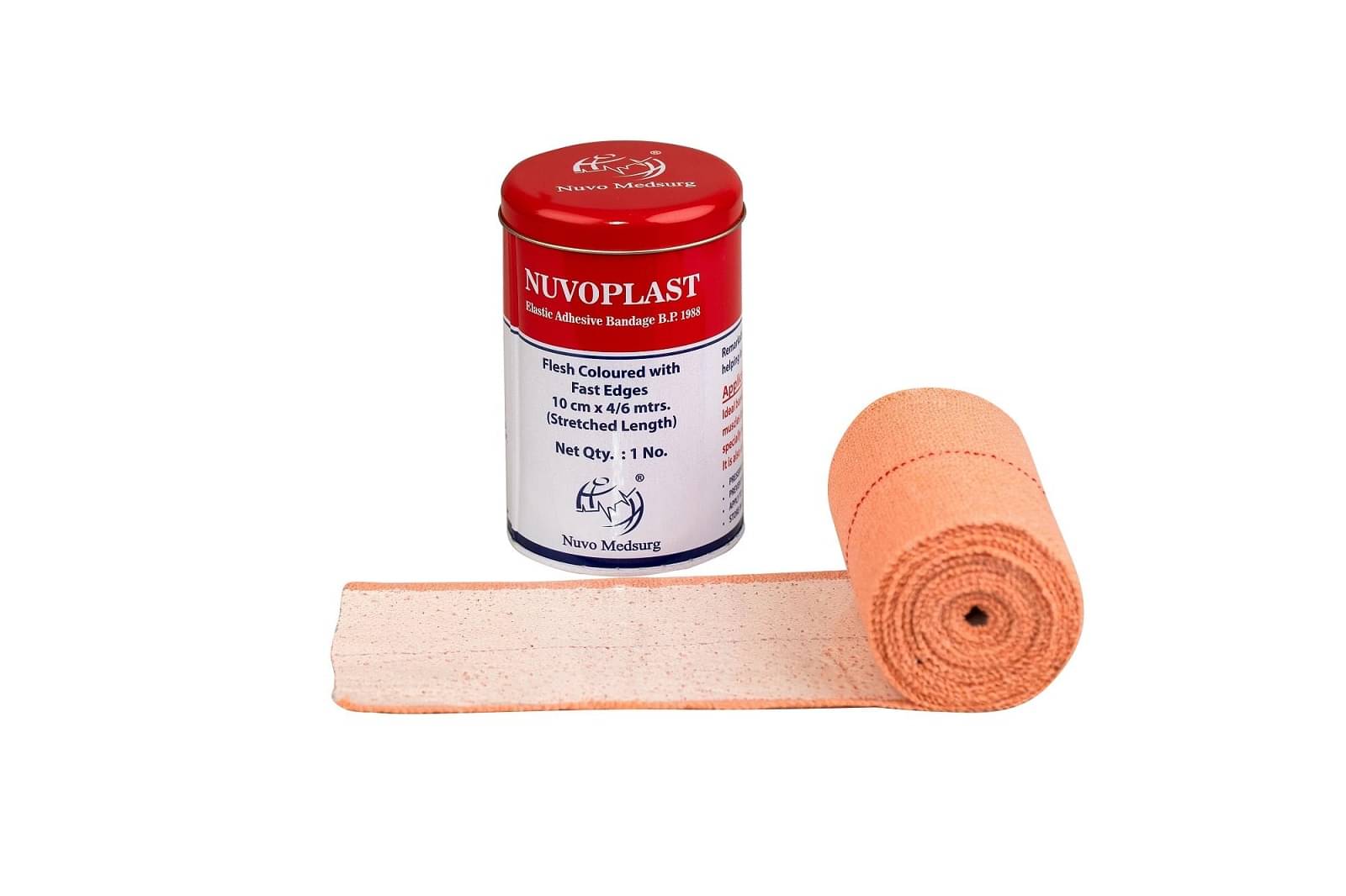    			NUVO MEDSURG NUVOPLAST Elastic Adhesive Bandage 10 Cm X 4 Mtr (Pack of 1)