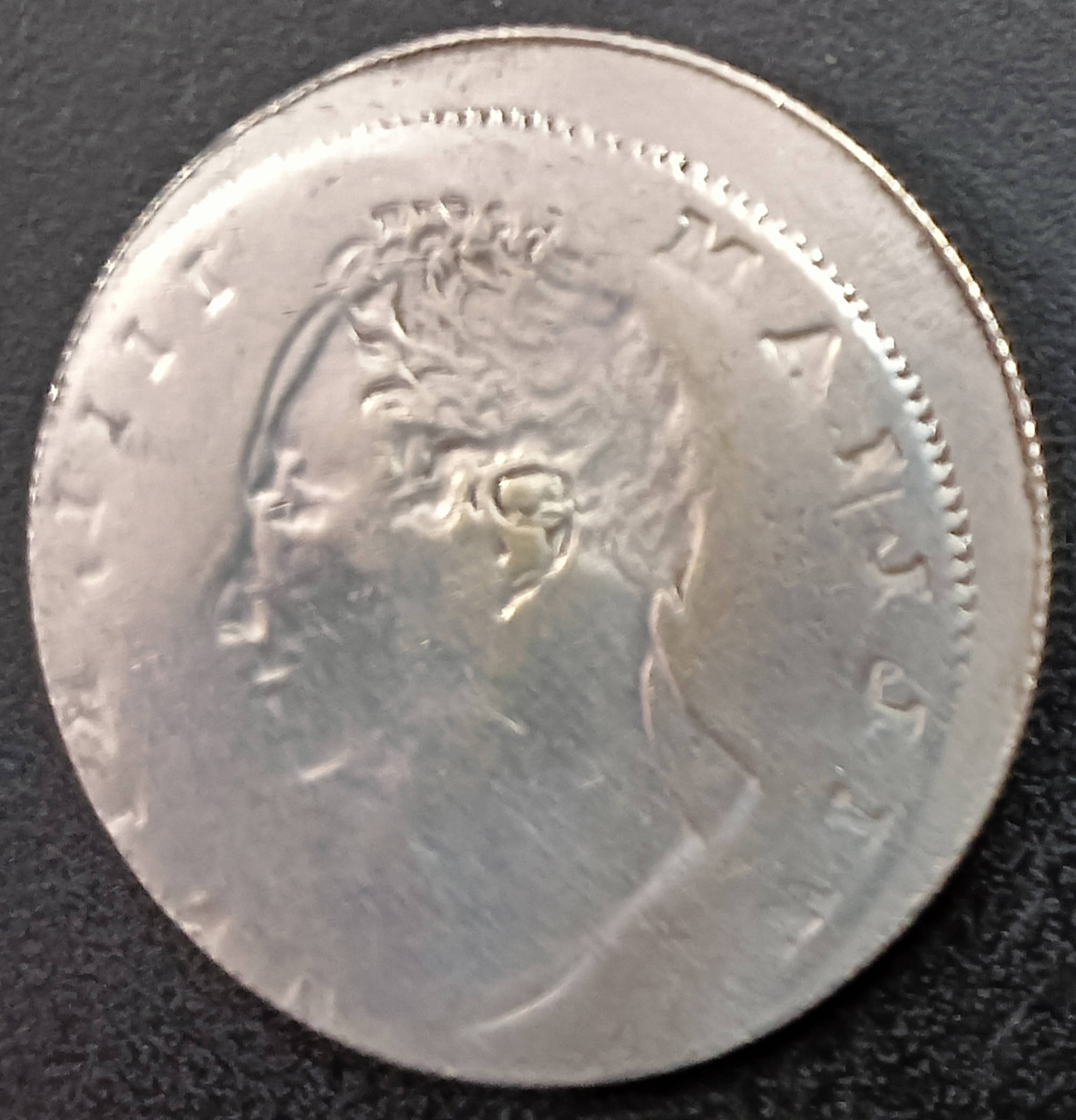     			Rare Die Shift Error William British India One Rupee Silver Coin
