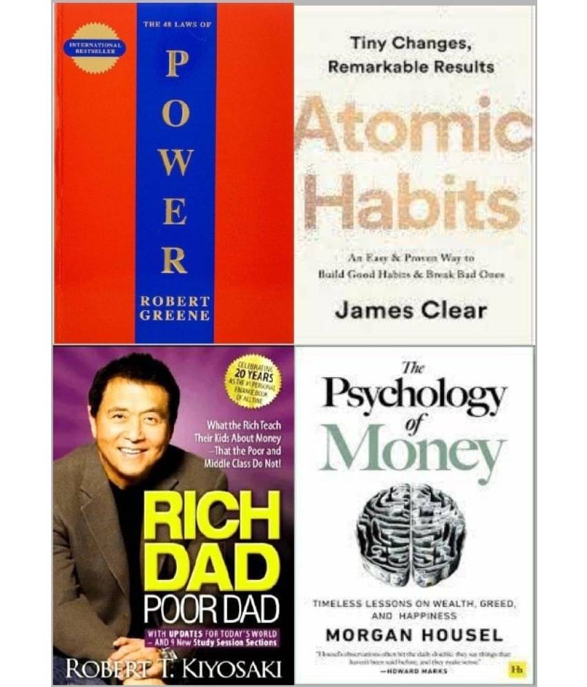 The 48 Laws Of Power + Atomic Habits + The Psychology of Money + Rich Dad Poor Dad The 48 Laws Of Power + Atomic Habits + The Psychology of Money + Rich Dad Poor Dad