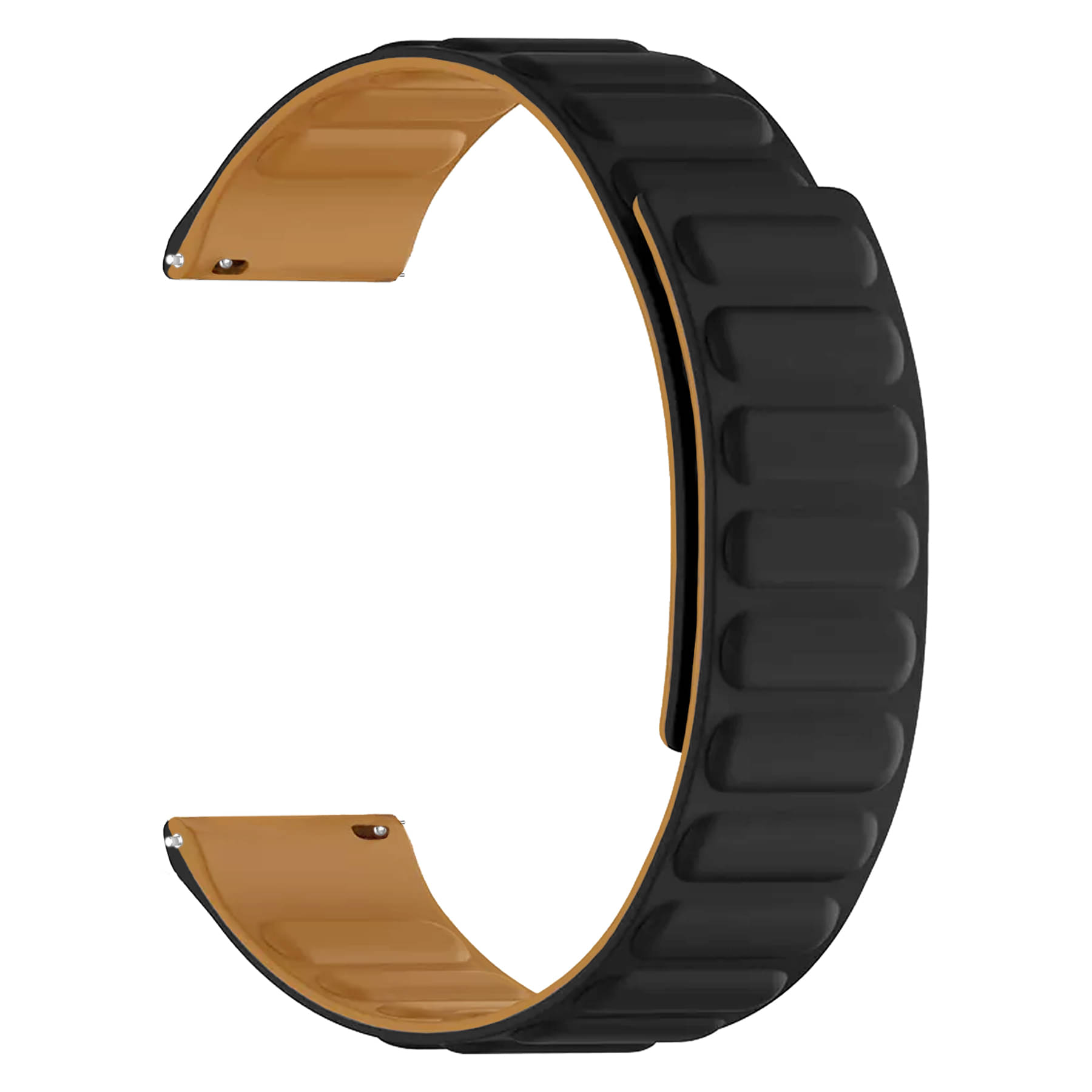     			ACM Watch Strap Magnetic Silicone 22mm compatible with Pebble Edge Smartwatch Luxury Band Black