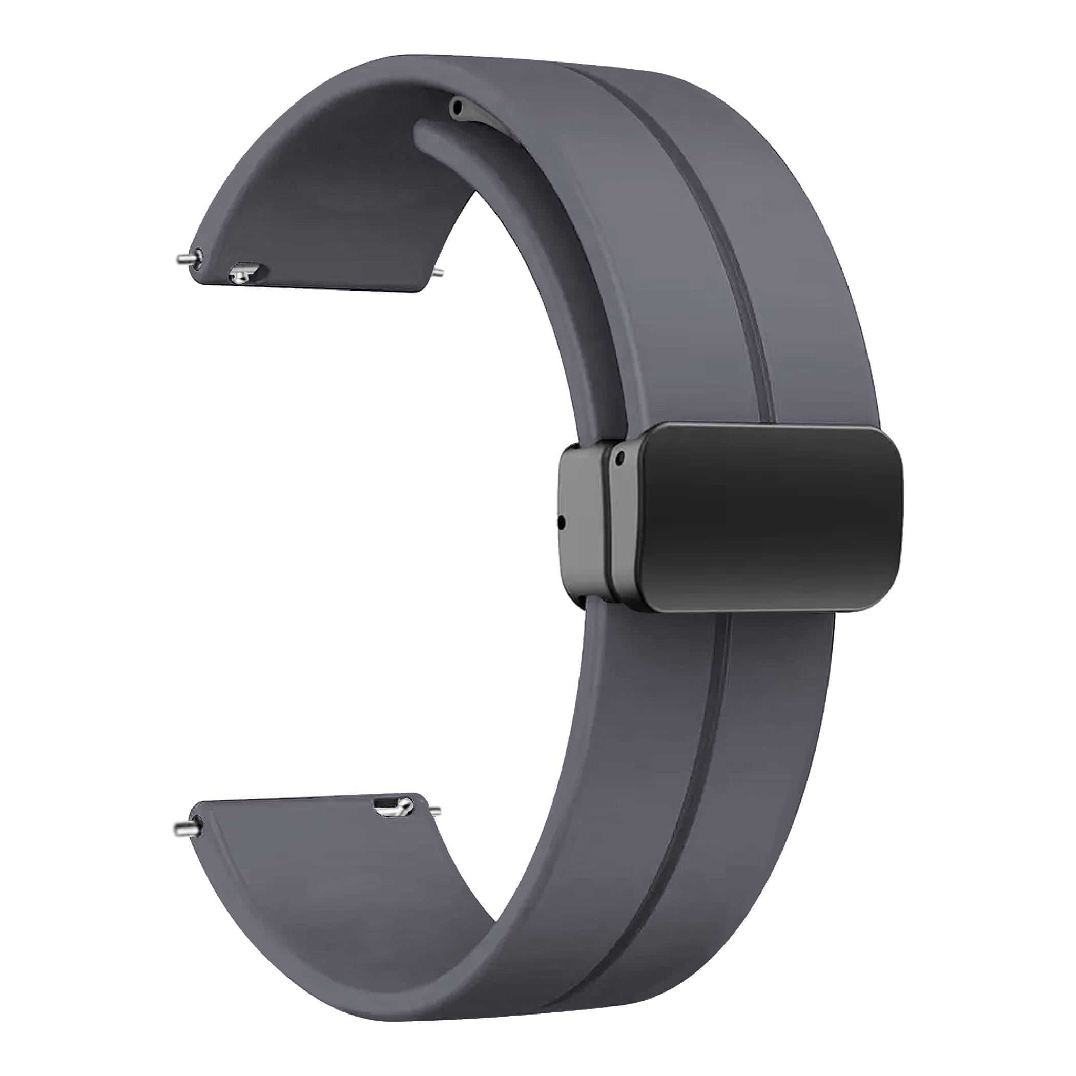     			ACM Watch Strap Silicone Belt Magnetic Clasp 22mm compatible with Boat Storm Call 3 Plus Smartwatch Sports Hook Band Grey