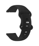 ACM Watch Strap Silicone Belt 22mm compatible with Timex Iconnect Calling Plus Smartwatch Sports Dual Closure Band Black