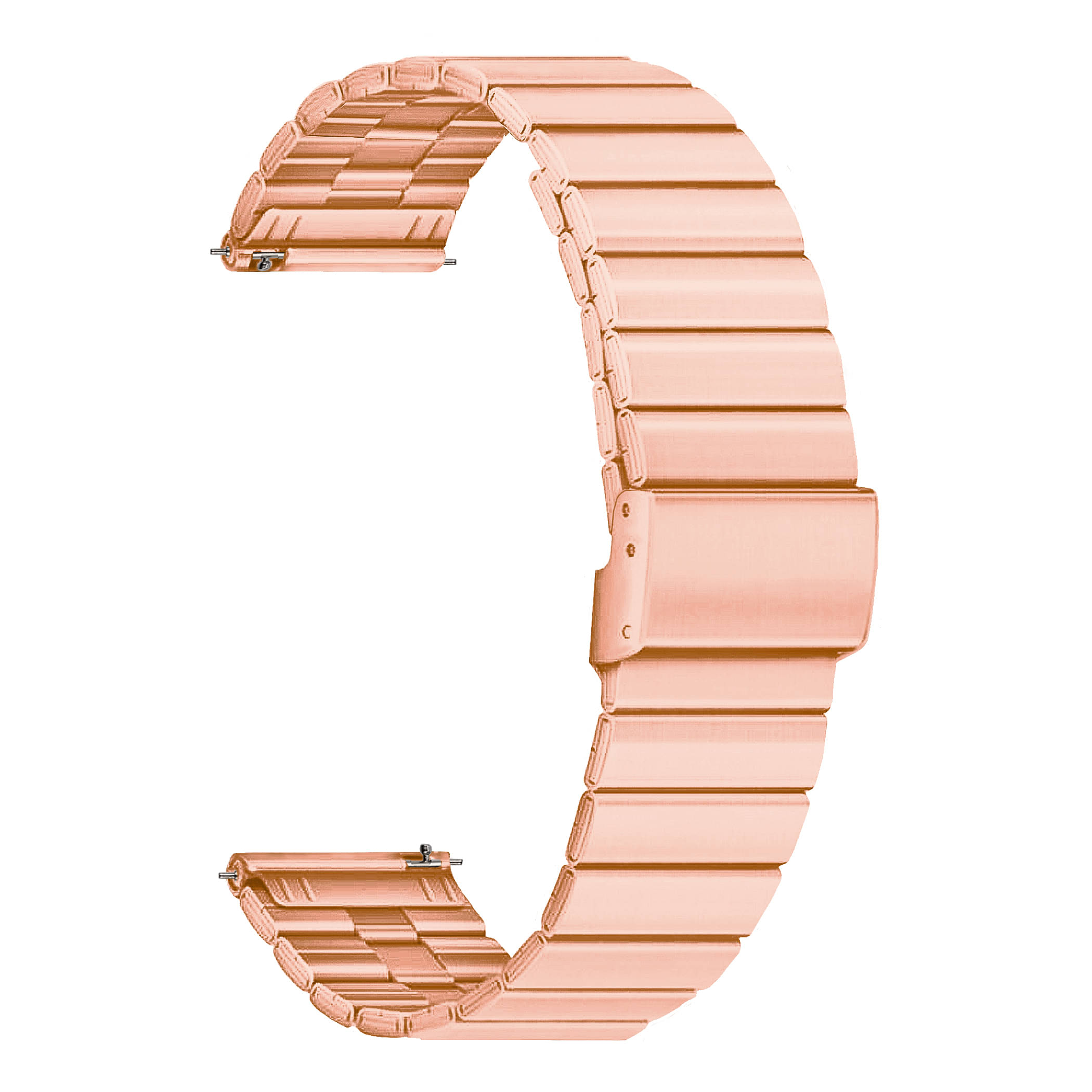 ACM Watch Strap Stainless Steel Metal 22mm compatible with Pebble Dome Smartwatch Adjustable Belt Band Rose Gold Pink ACM Watch Strap Stainless Steel Metal 22mm compatible with Pebble Dome Smartwatch Adjustable Belt Band Rose Gold Pink