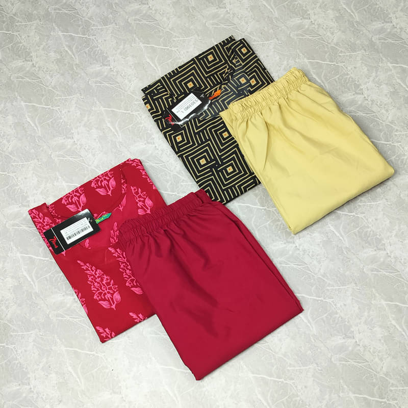     			1 Stop Fashion Pack of 2 Crepe Printed A-line Women's Kurti - ( Multicolor8 )