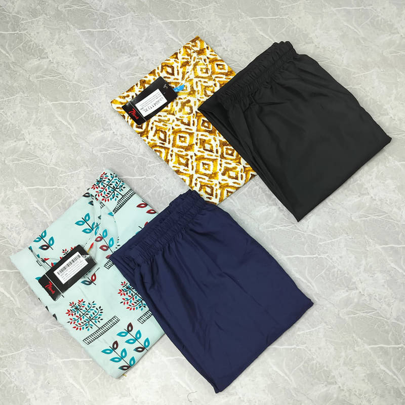 1 Stop Fashion Pack of 2 Crepe Printed A-line Women's Kurti - ( Multicolor3 ) 1 Stop Fashion Pack of 2 Crepe Printed A-line Women's Kurti - ( Multicolor3 )