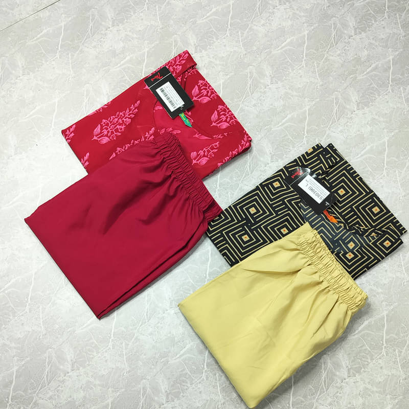1 Stop Fashion Pack of 2 Crepe Printed A-line Women's Kurti - ( Multicolor7 ) 1 Stop Fashion Pack of 2 Crepe Printed A-line Women's Kurti - ( Multicolor7 )